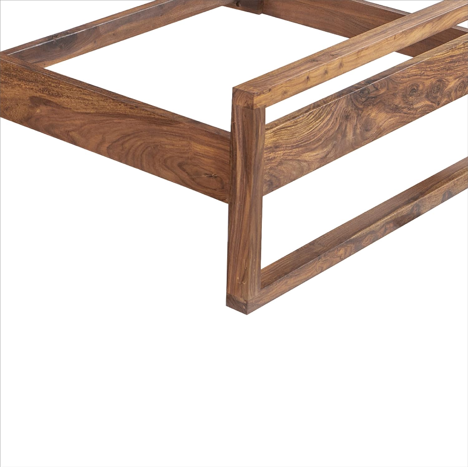 Nirmal Sheesham Wood bed Without Storage Bed in Provincal teak finish by Rajwada - Rajwada Furnish