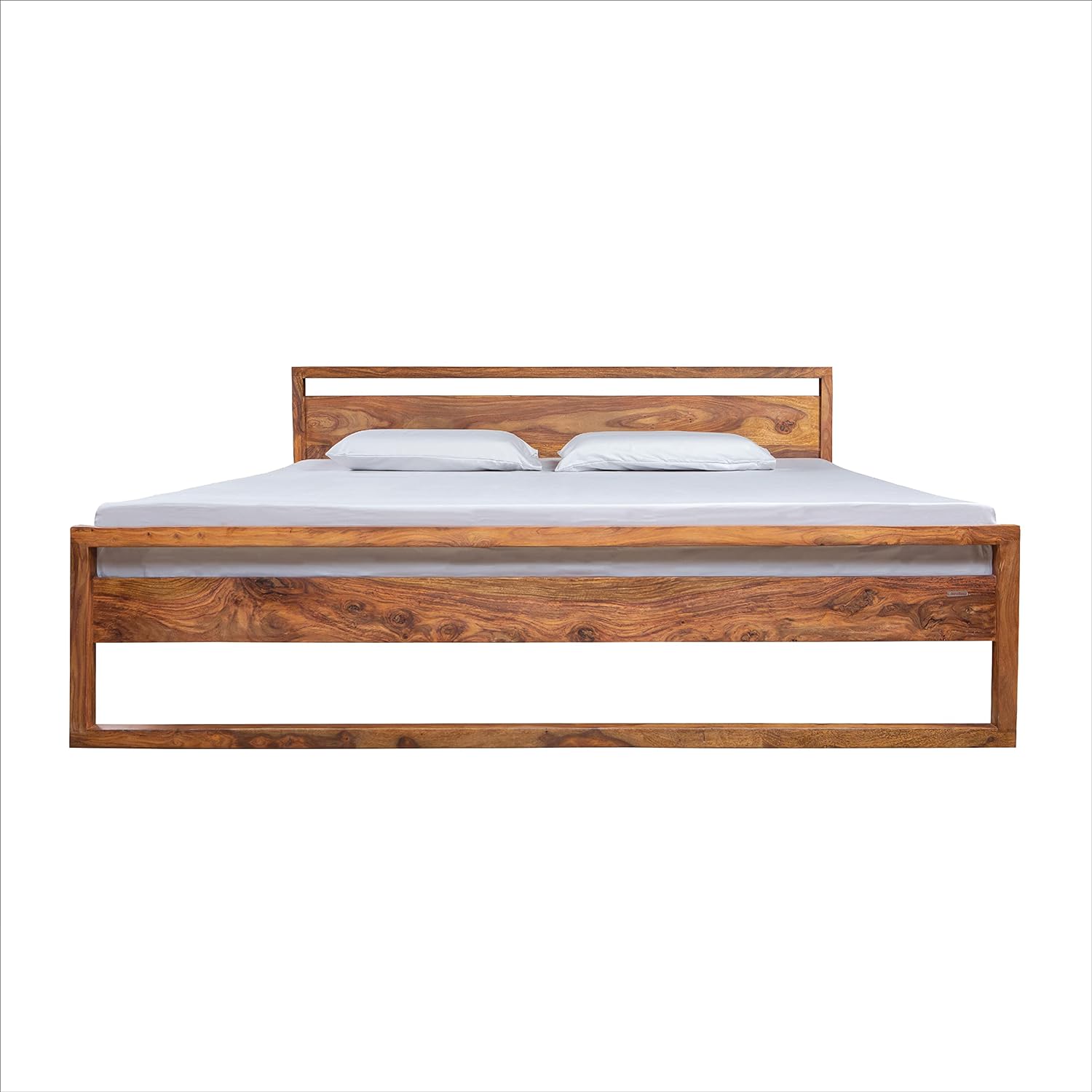 Nirmal Sheesham Wood bed Without Storage Bed in Provincal teak finish by Rajwada - Rajwada Furnish