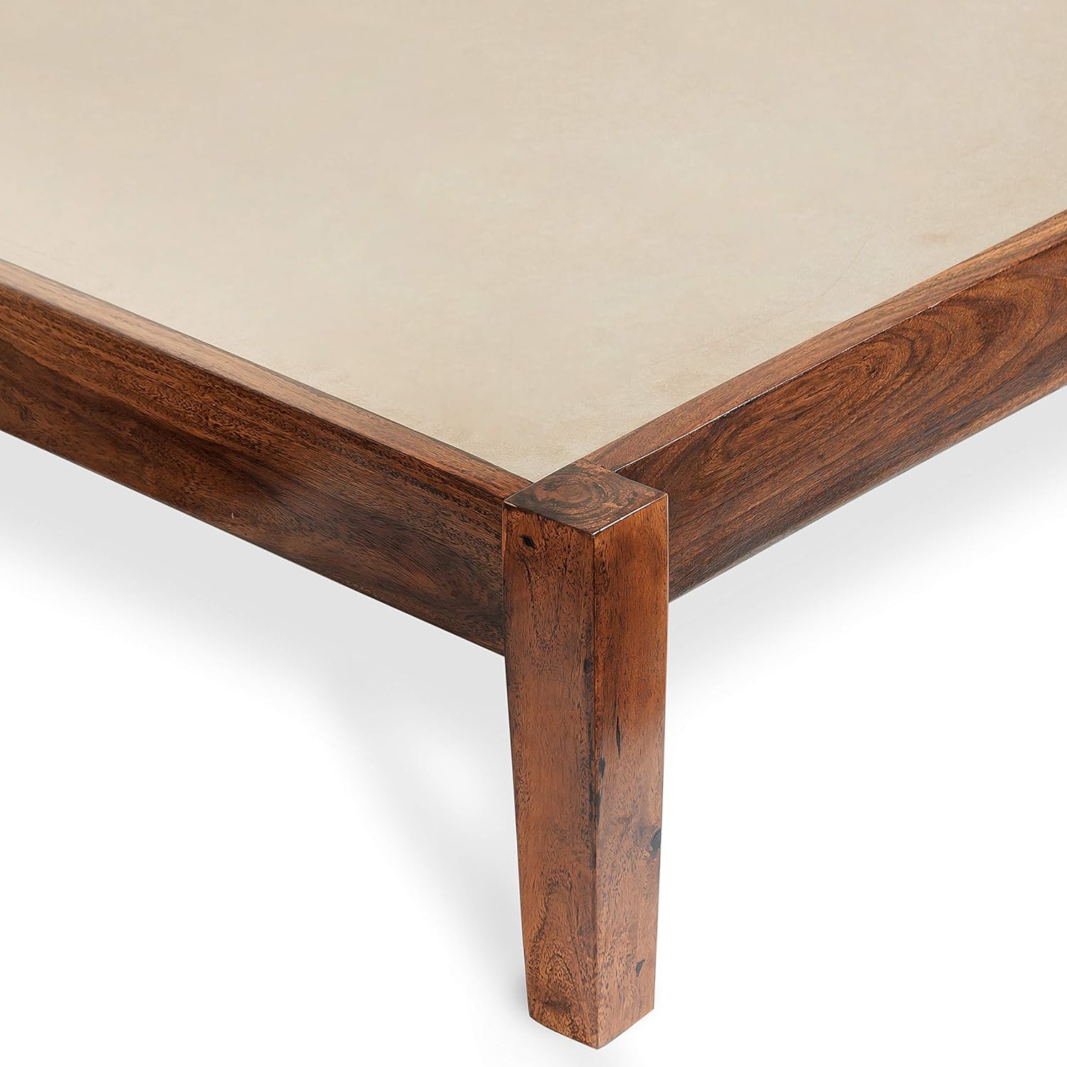 Amira Sheesham Wood bed Without Storage Bed in Honey oak finish by Rajwada - Rajwada Furnish