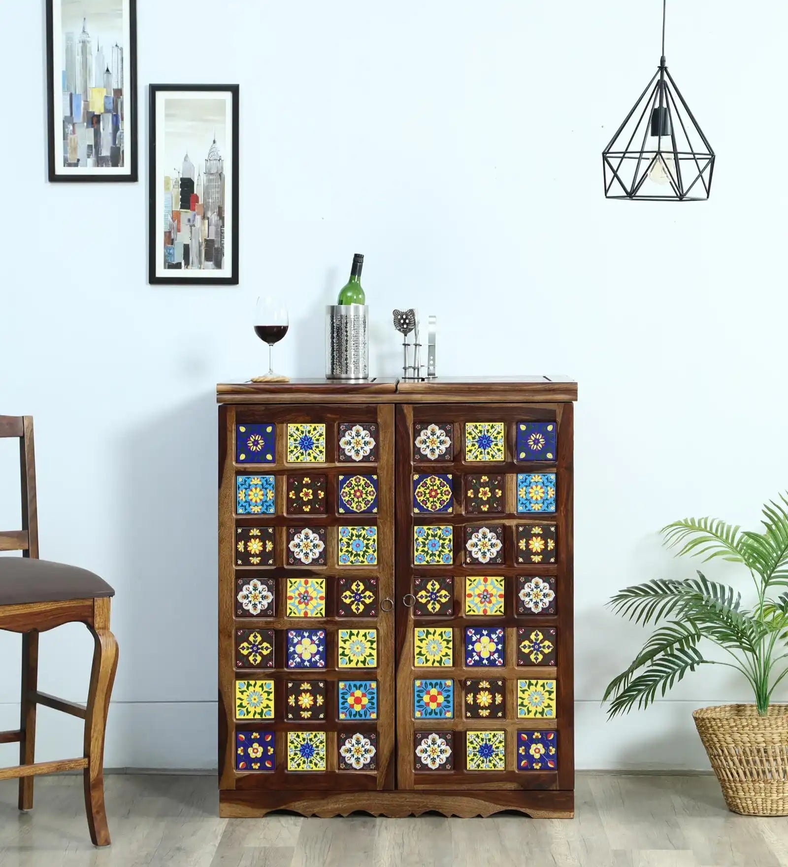 Anamika Sheesham Wood Bar Cabinet