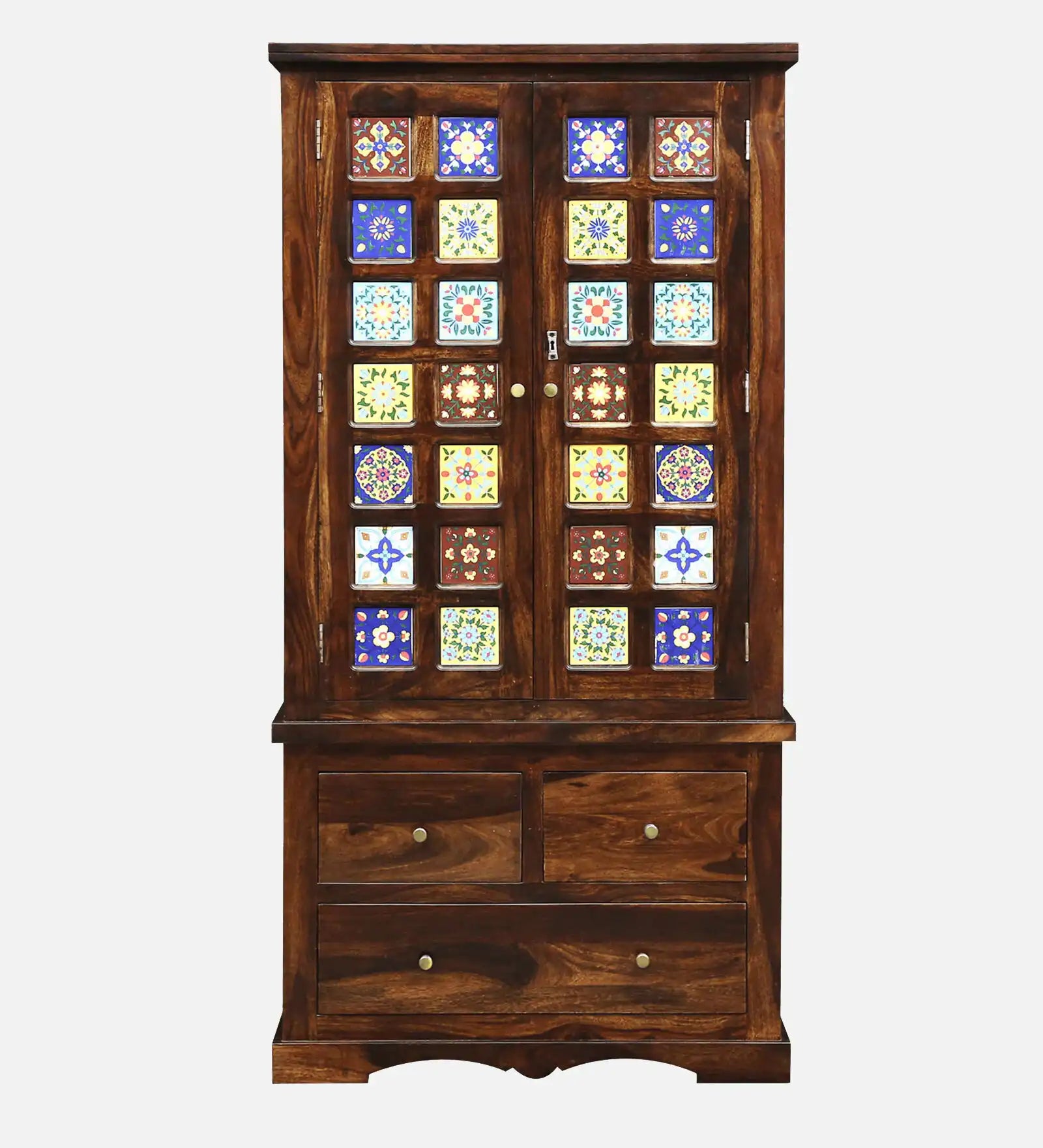 Anamika Traditional Sheesham Wood 2 Door Wardrobe