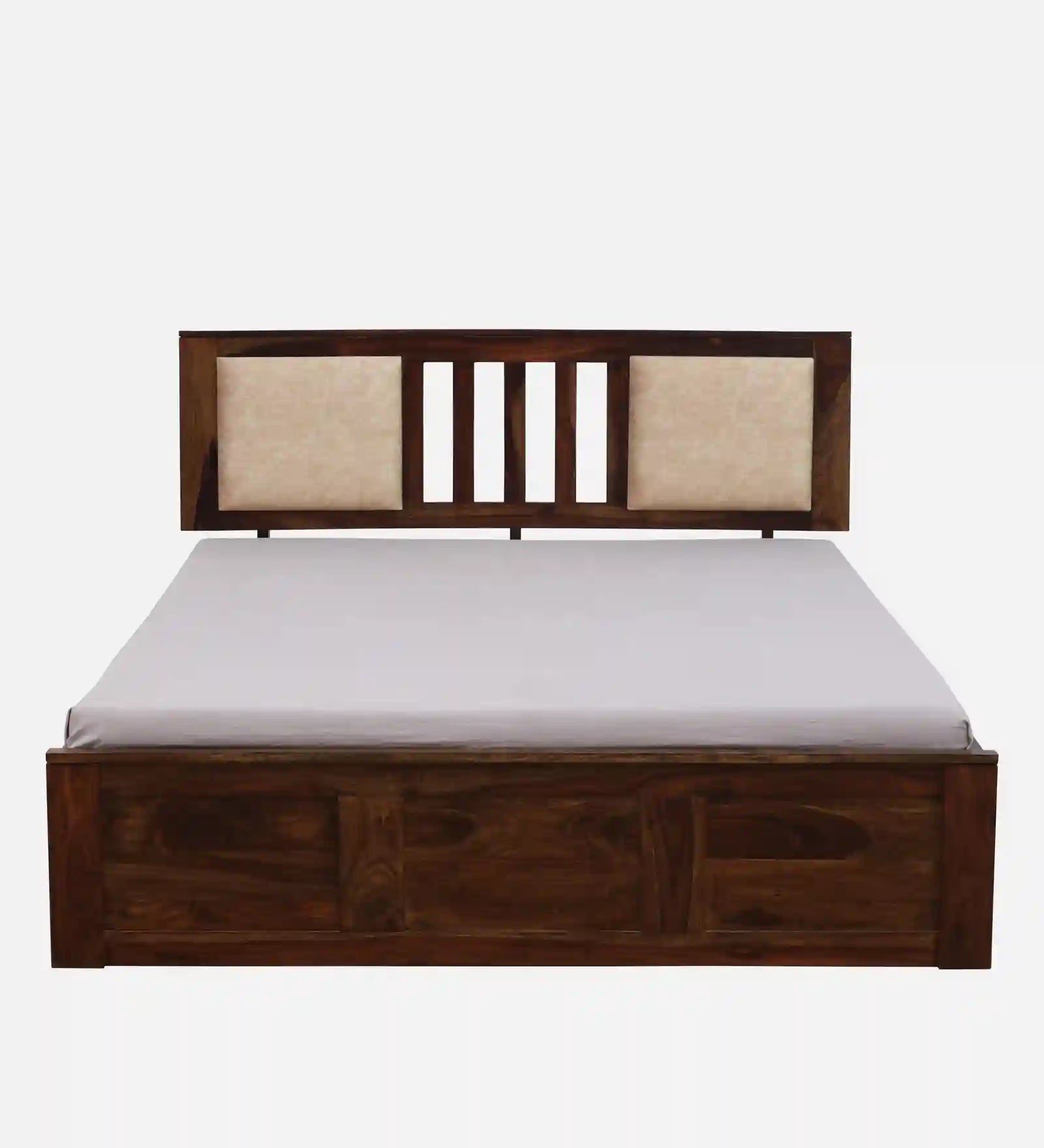 wooden queen size bed box storage design sheesham wood india