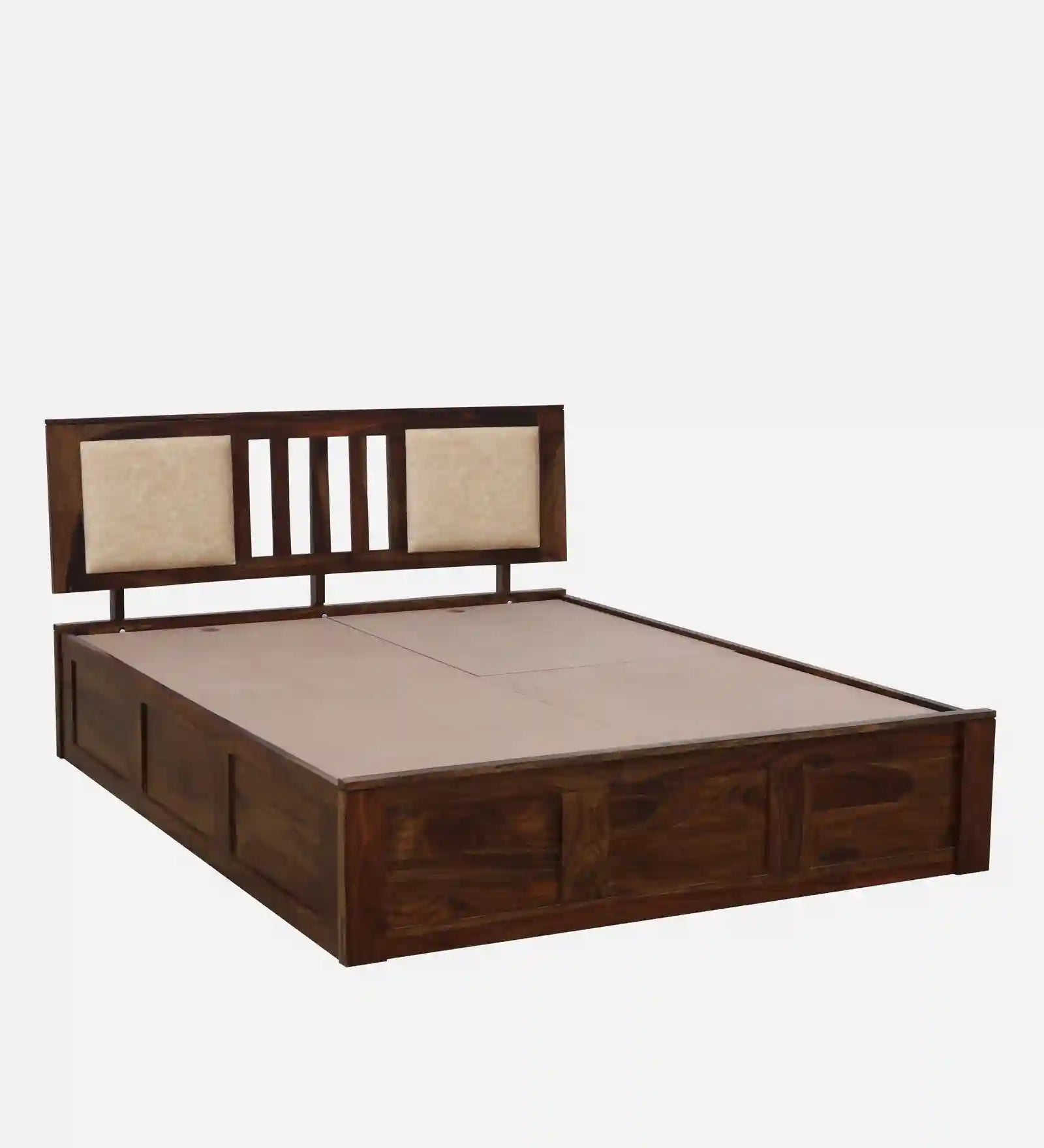 solid wood queen size storage bed box type sheesham furniture india