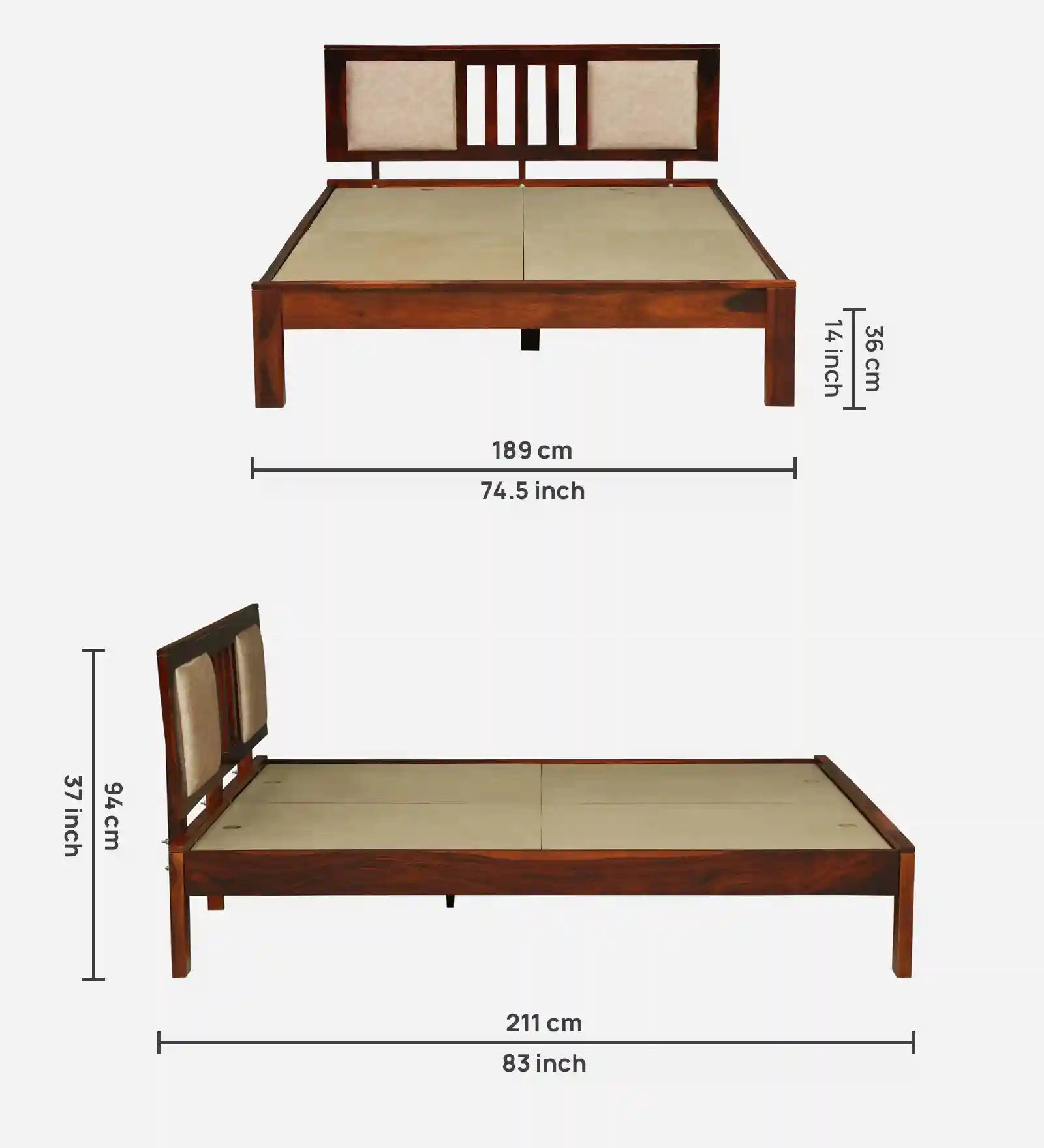 druma solid wood king size bed without storage elegant modern wooden furniture design