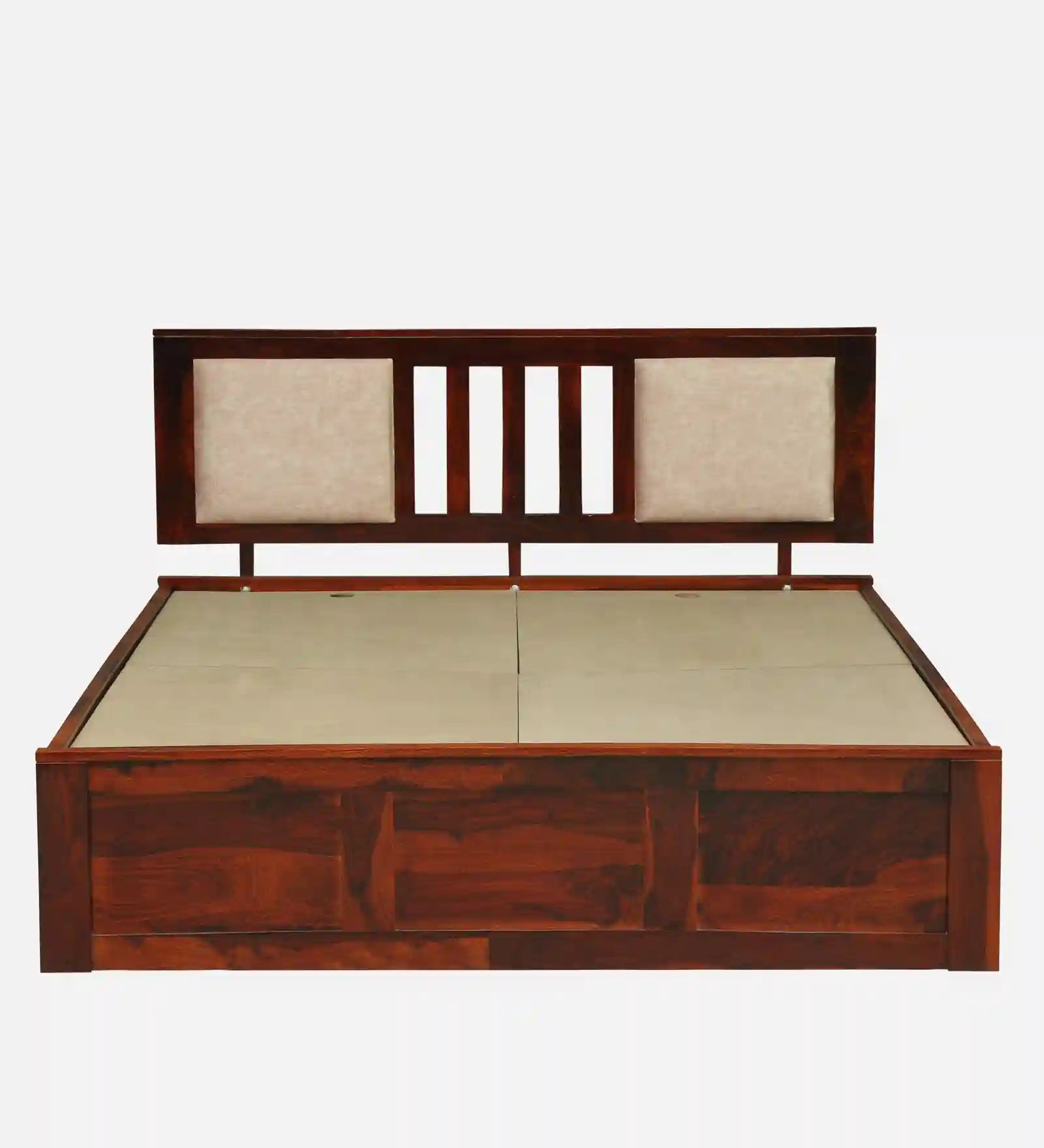 solid sheesham wood queen size bed with box storage furniture india