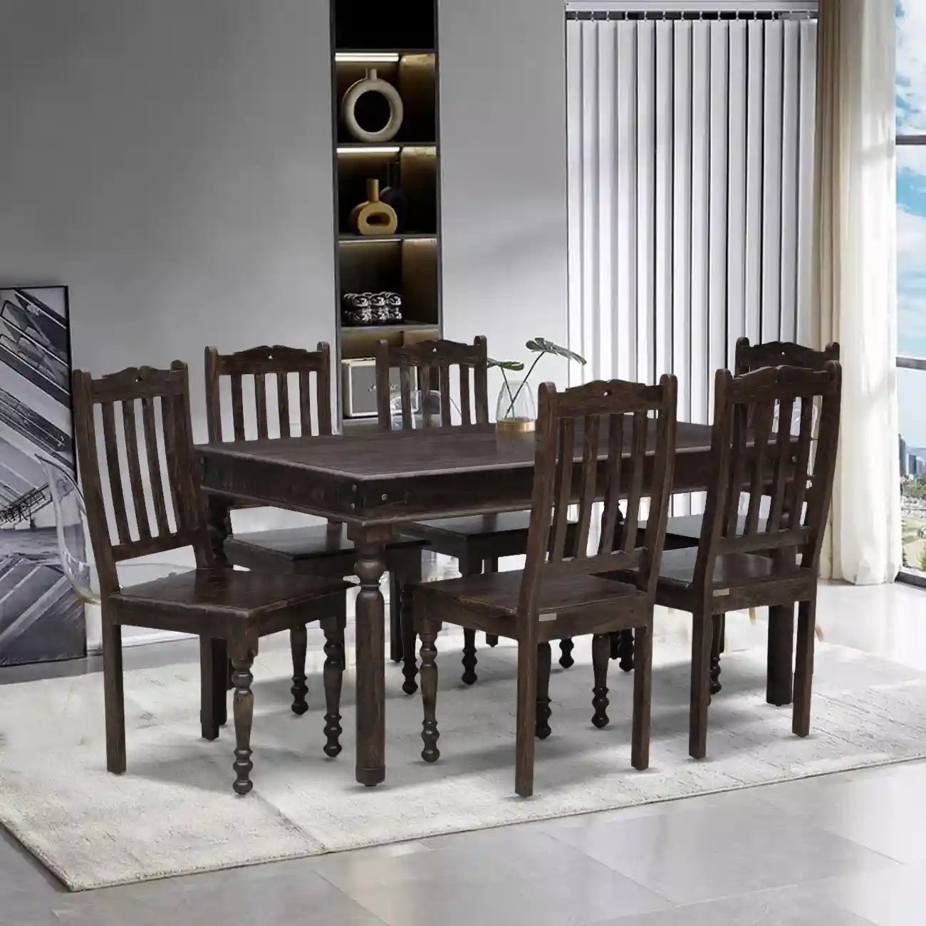 Haveli-Solid-Sheesham-Wood-6-Seater-Dining-Table-Set-walnut-rajawada-furnish