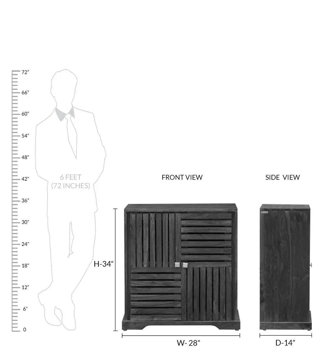 Knoll Solid Sheesham Wood Shoe Rack