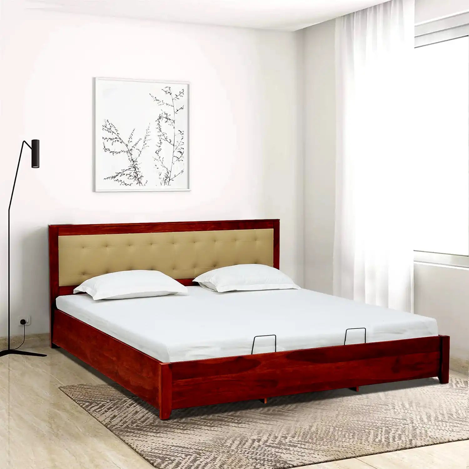 Lucia-Sheesham-Wood-Hydraulic-Storage-Beds-honey-rajawada-furnish