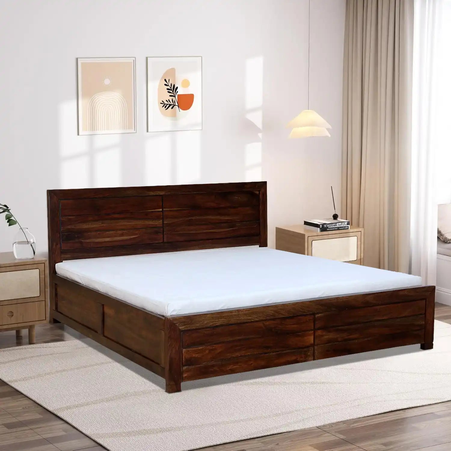 Moscow Indian Rosewood Hydraulic Storage Beds