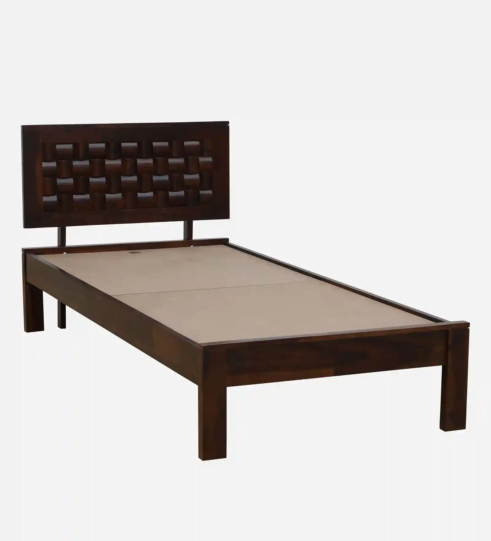 Nivasa Solid Sheesham Wood Single Bed Without Storage