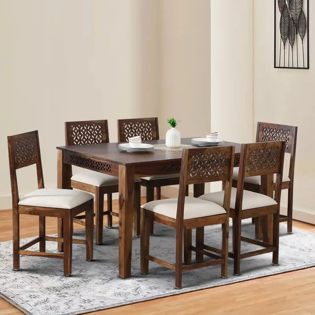 Penza Solid Wood Seater Dining Table Sets - Main Image