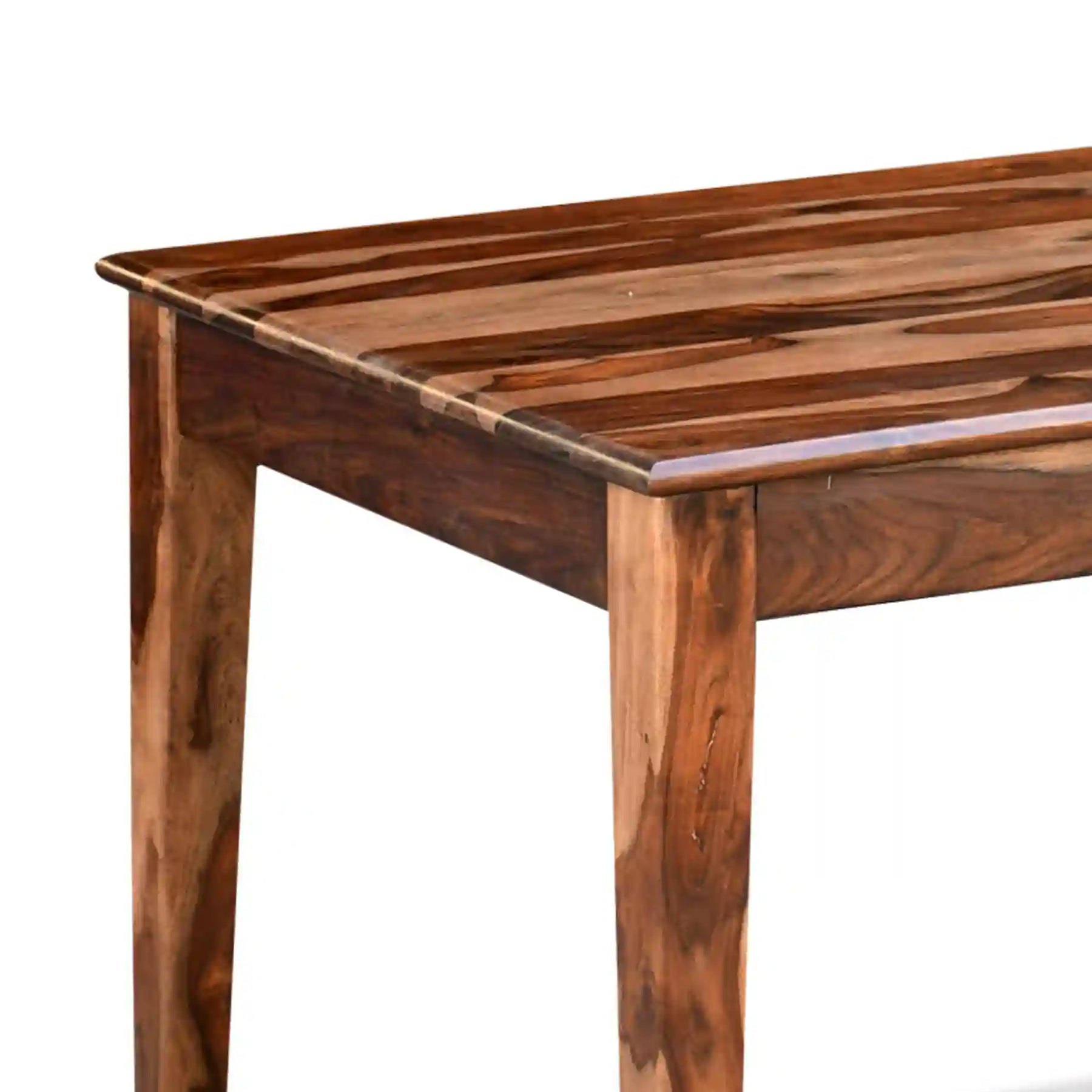 Rattan Sheesham Wood Cane 4 Seater Dining Table Only