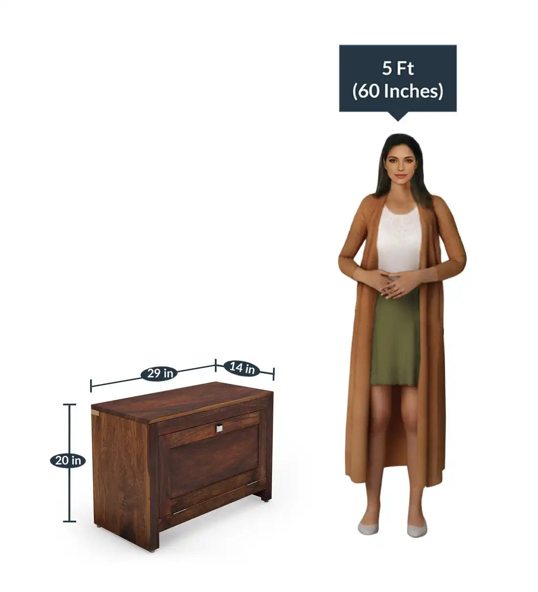 Riviera Solid Wood Sheesham Shoe Rack