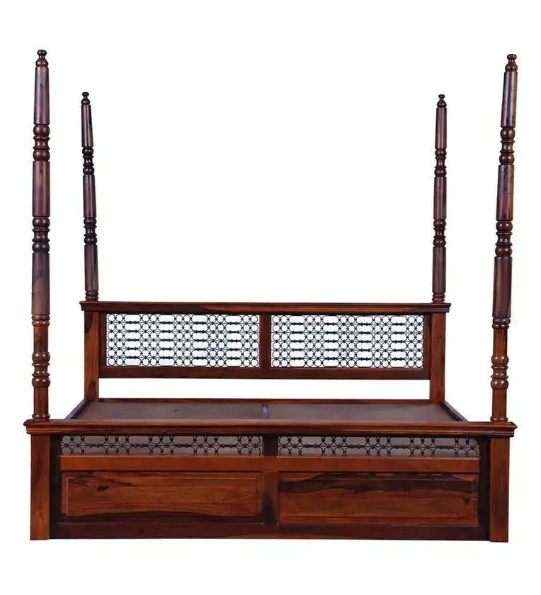 Saffron-Traditional-Solid-Sheesham-Wood-Poster-Beds-by-rajwada-furnish