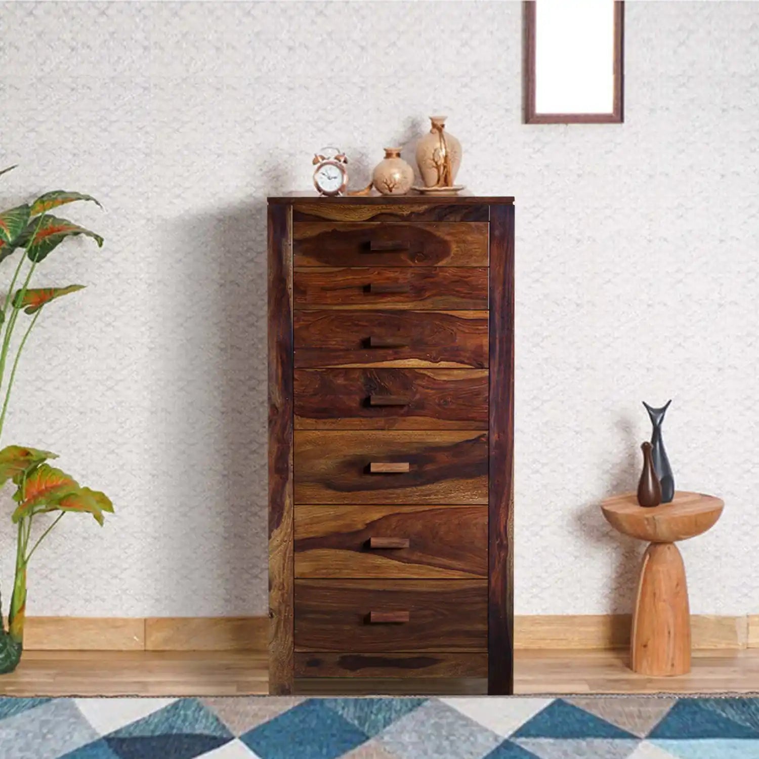 Acro bedroom drawer storage unit in sheesham wood solid furniture India
