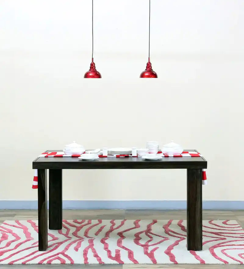 Solid sheesham dining table without chairs perfect for stylish dining setup