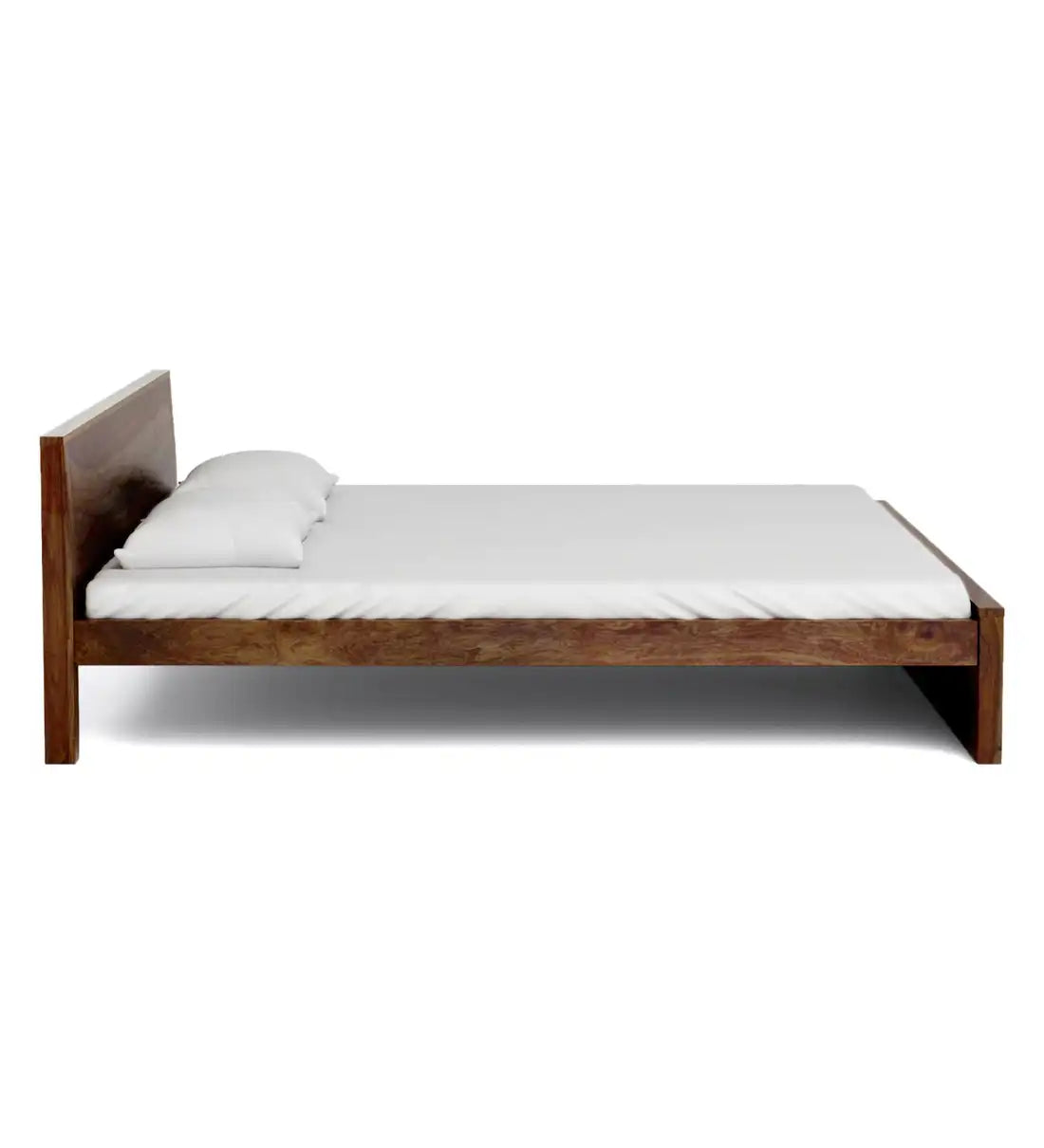 Acro king size wooden bed solid wood minimal style design