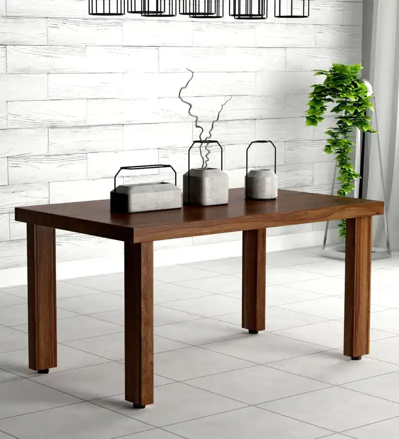 Acro sheesham wood dining table made from premium solid wood for modern Indian homes
