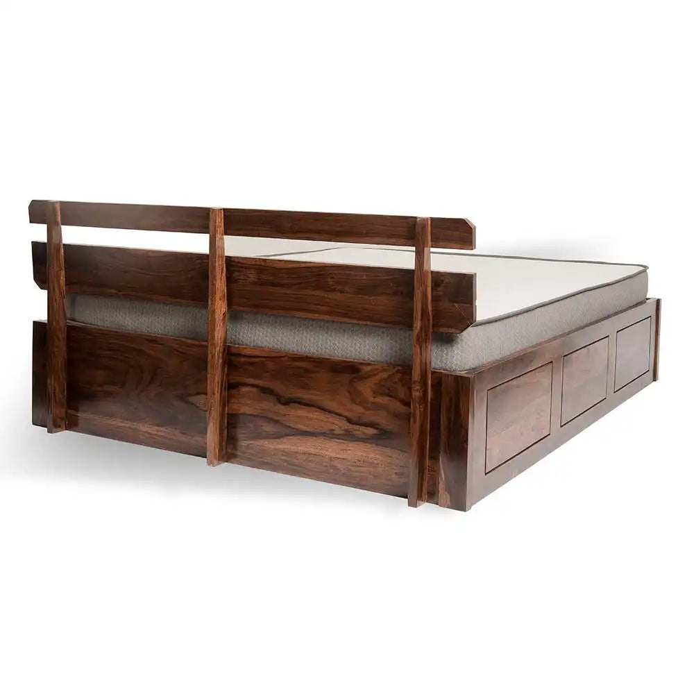 Amira solid sheesham bed with box storage home use