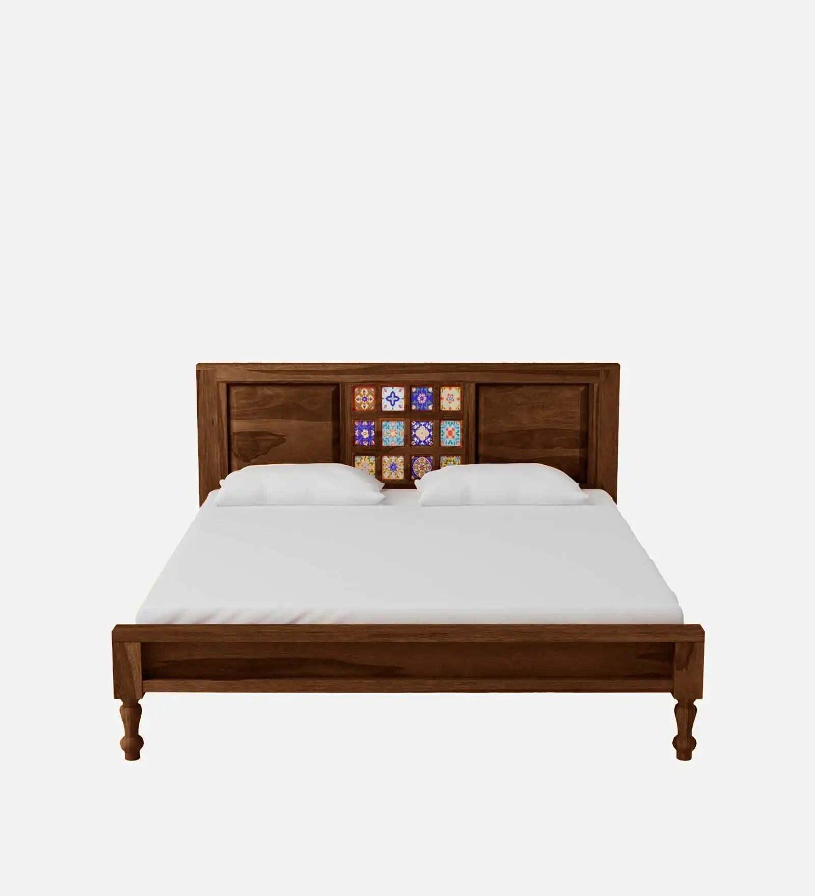 Anamika queen bed sheesham wood modern style frame