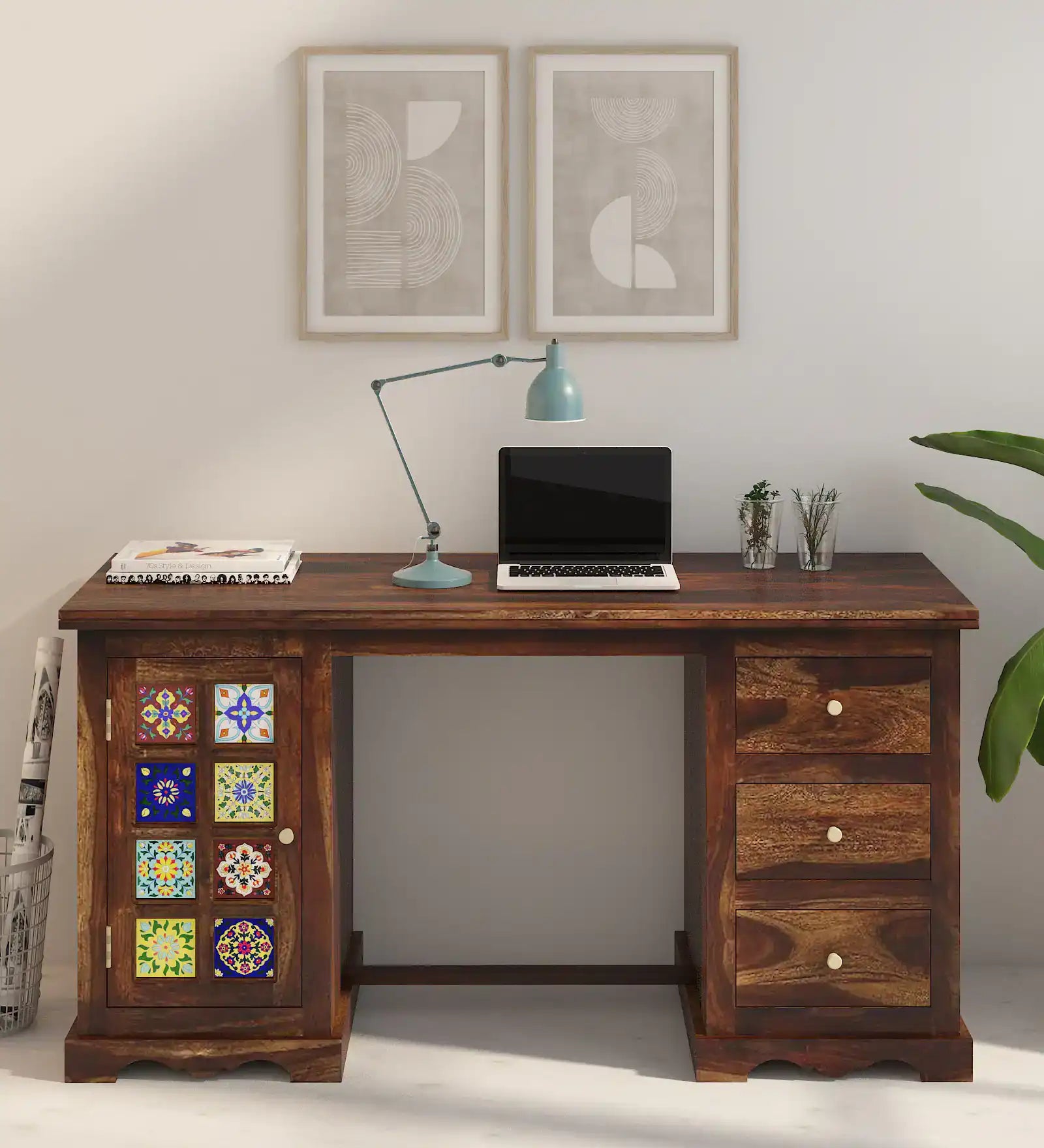 Anamika sheesham wood study table solid wood writing desk for home office in India