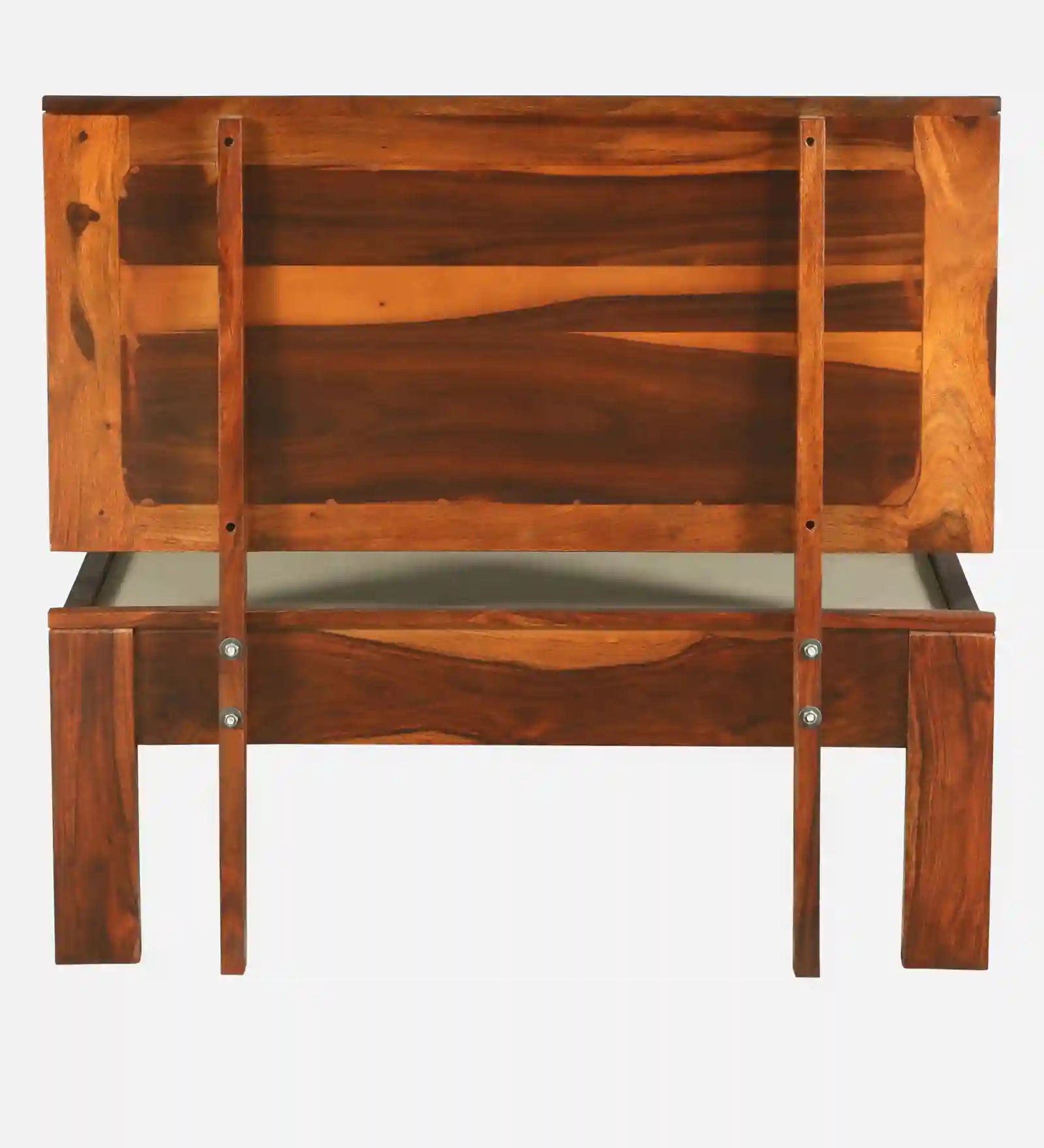 Anamika single bed solid wood frame heavy duty wooden bed India