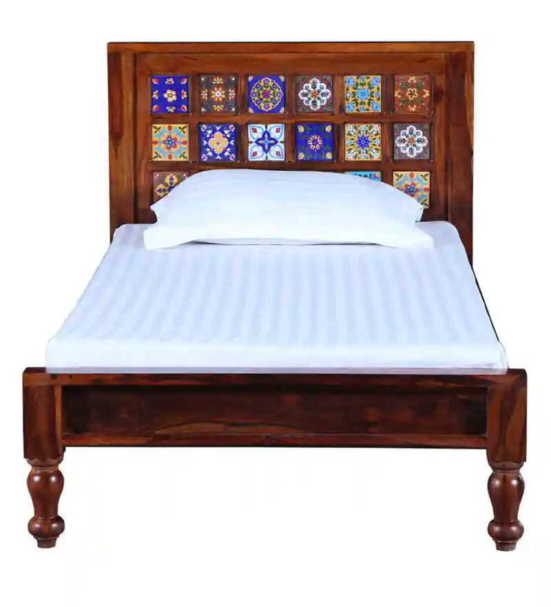 anamika solid wood single bed without storage minimal modern wooden bed design