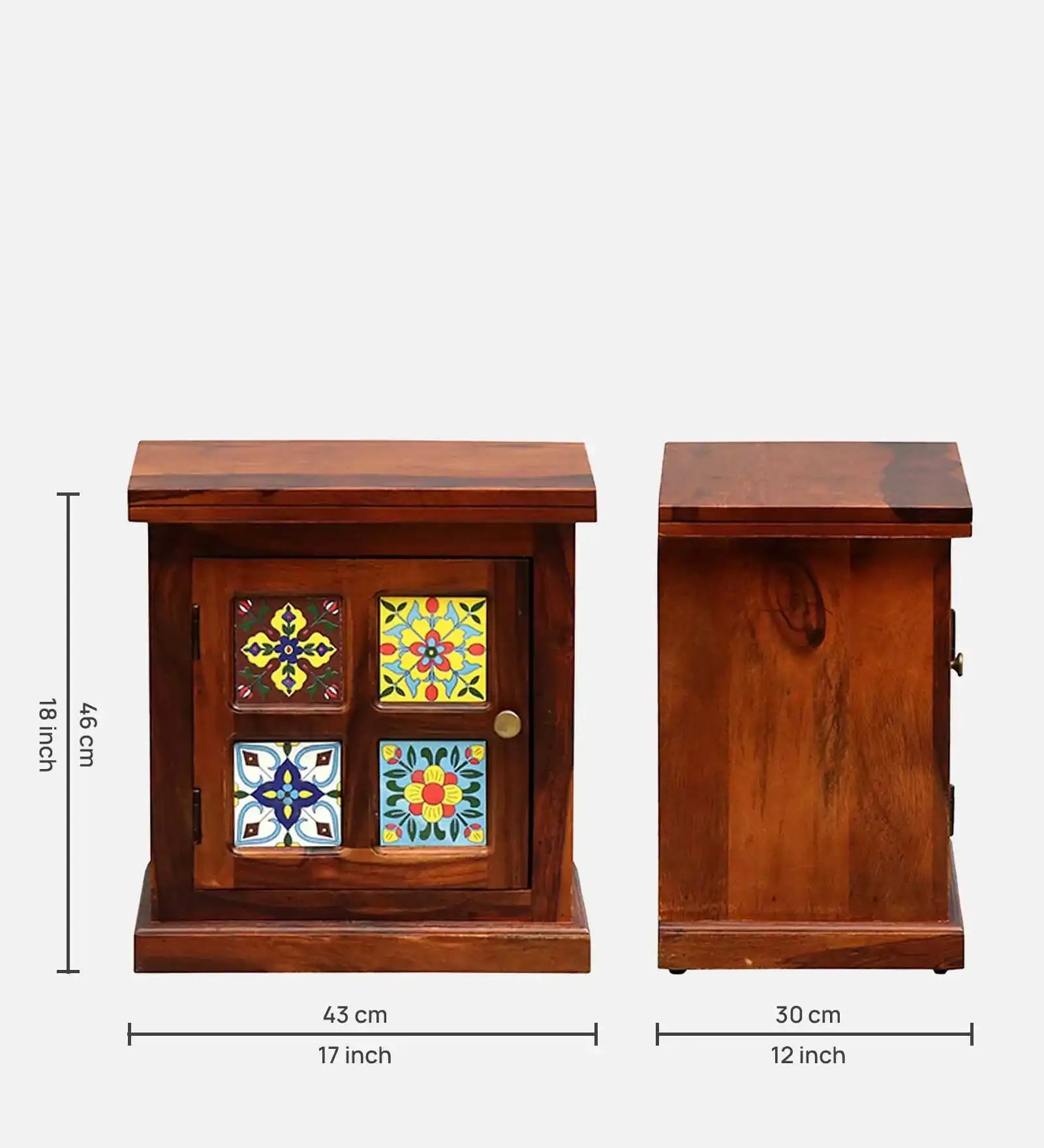 Anamika wooden bedside table modern bedroom side table India