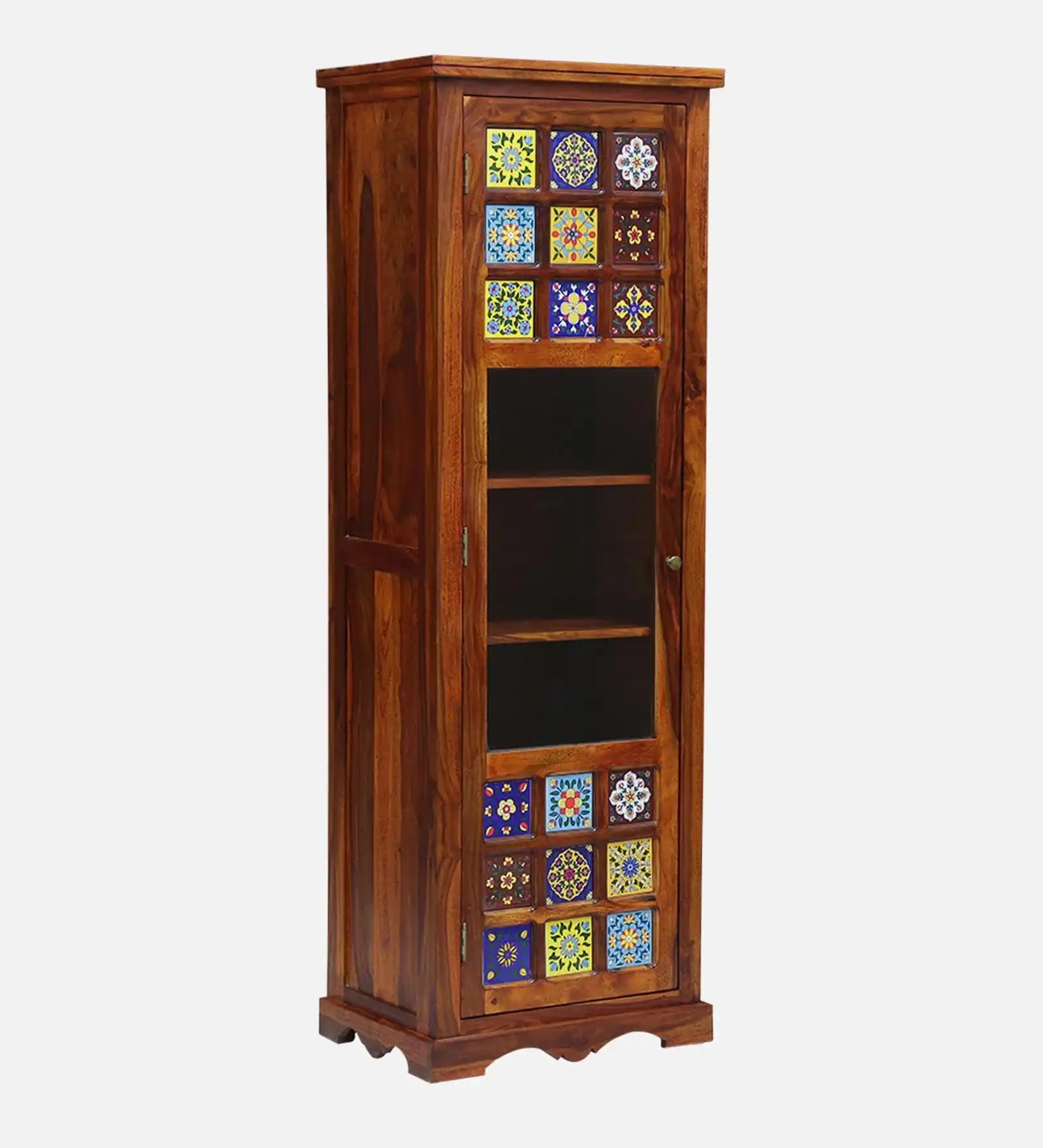Anamika wooden bookshelf solid sheesham bookcase for home library