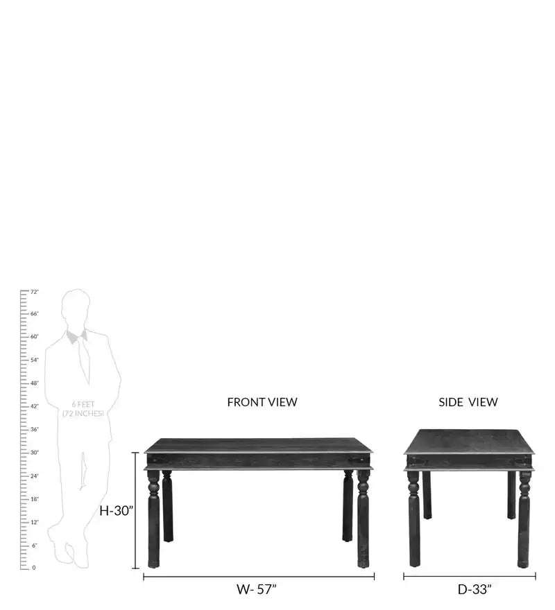 Minimal design sheesham wood dining table only ideal for modern homes