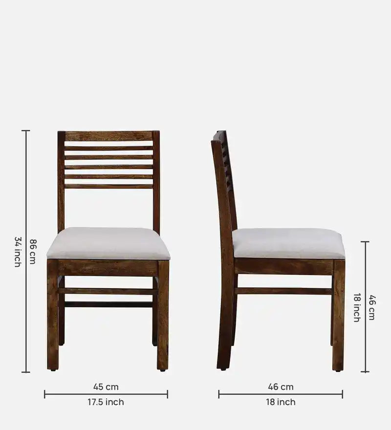 Belfort solid sheesham dining chair set Indian style furniture for dining space