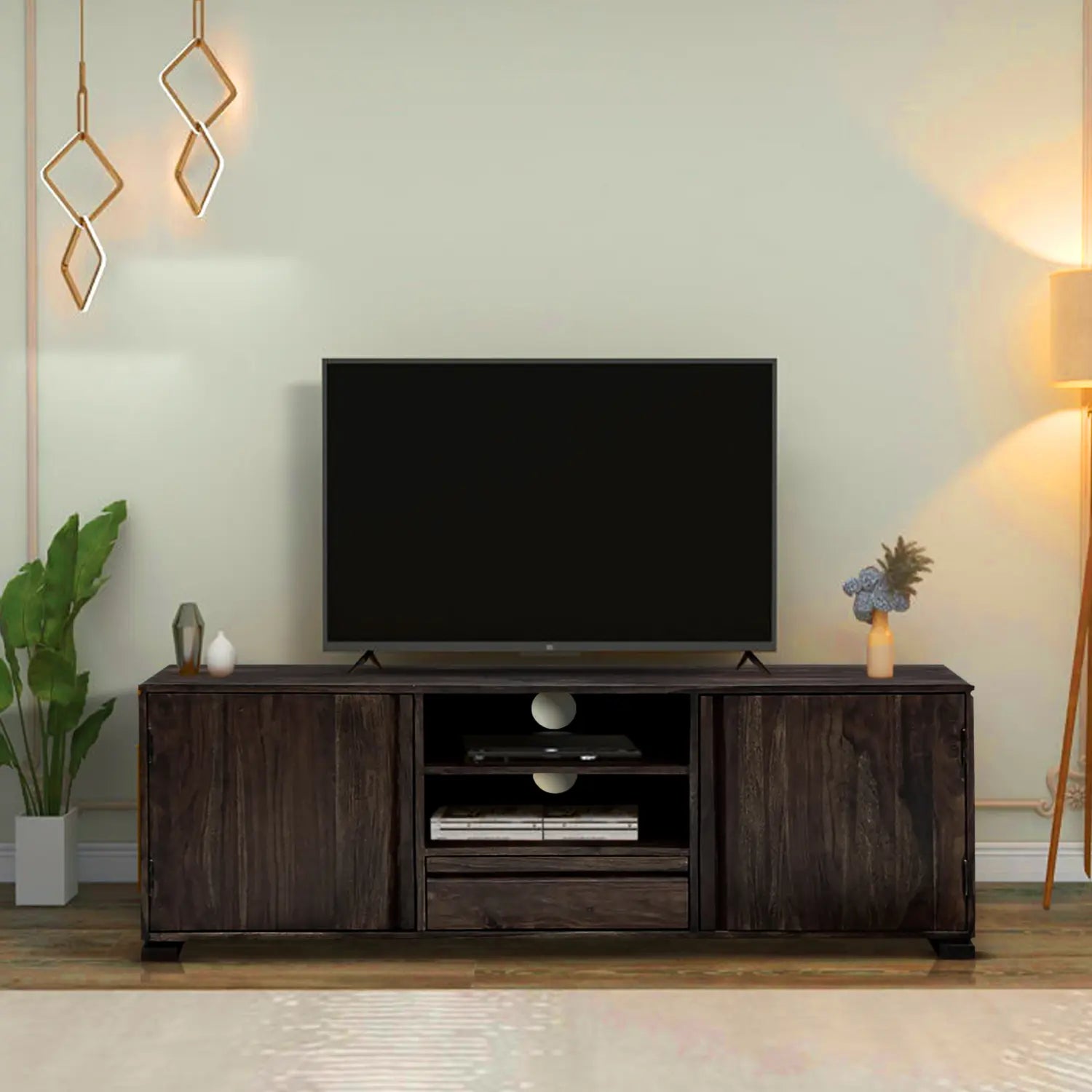 Best modern sheesham wood tv console table Moscow India