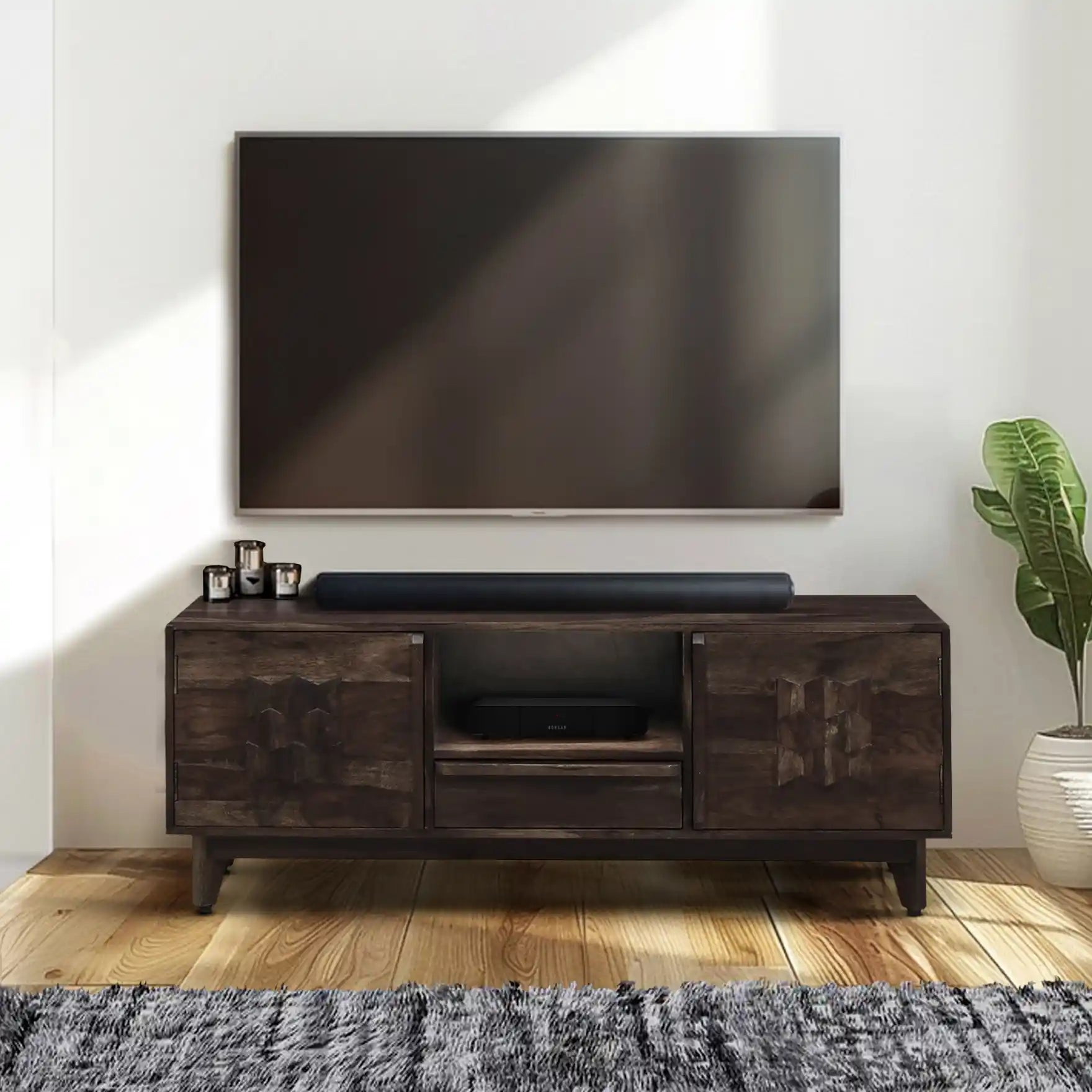 Best sheesham wood tv unit solid tv stand Alford India