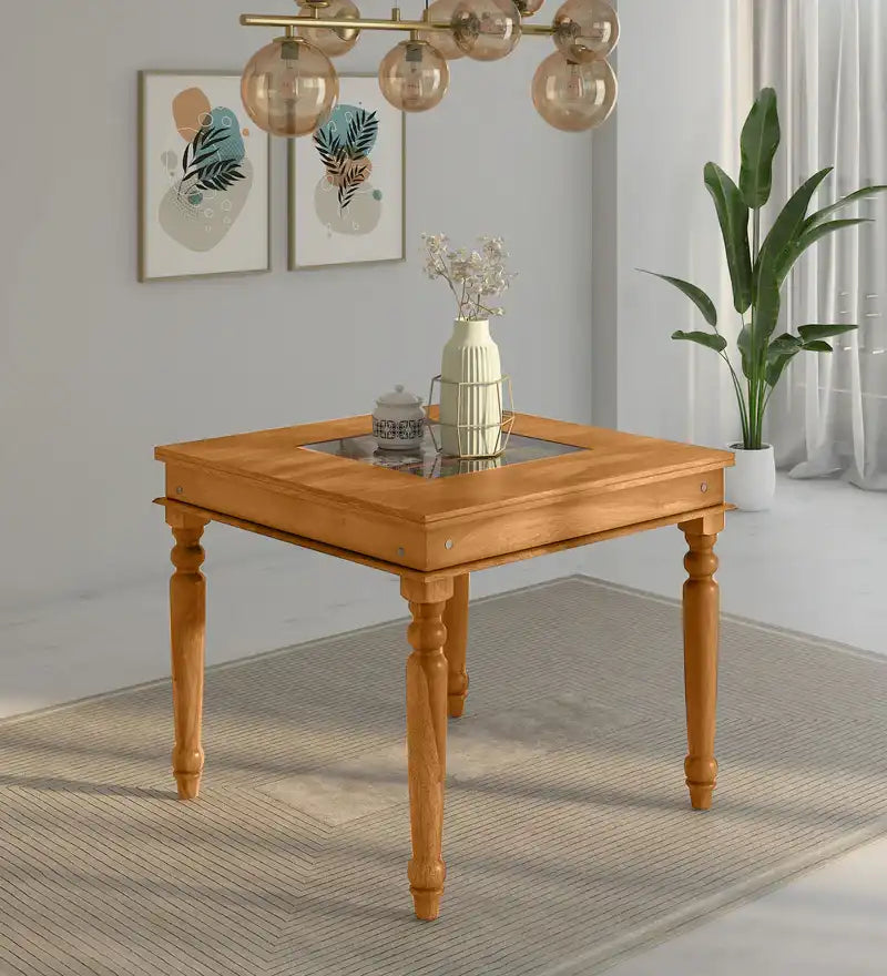 Best solid wood four seater dining table Anamika available online in India