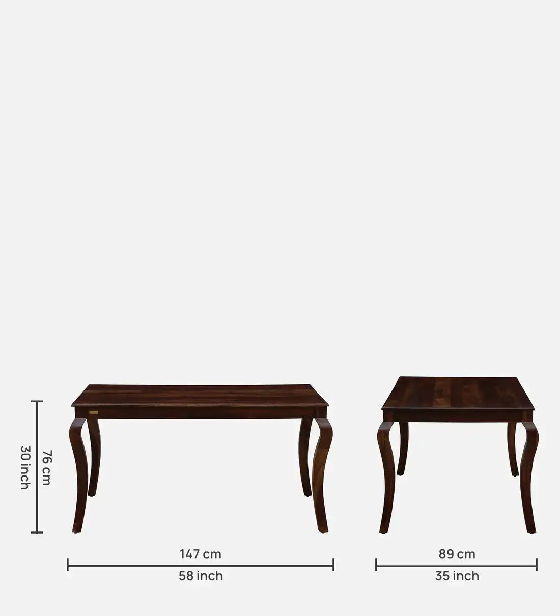 Cairo six-seater dining table set solid wood luxury design for modern interiors