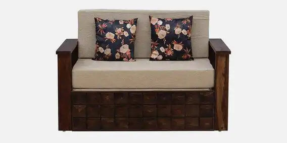 Capri sheesham wood sofa bed convertible 2 seater home design