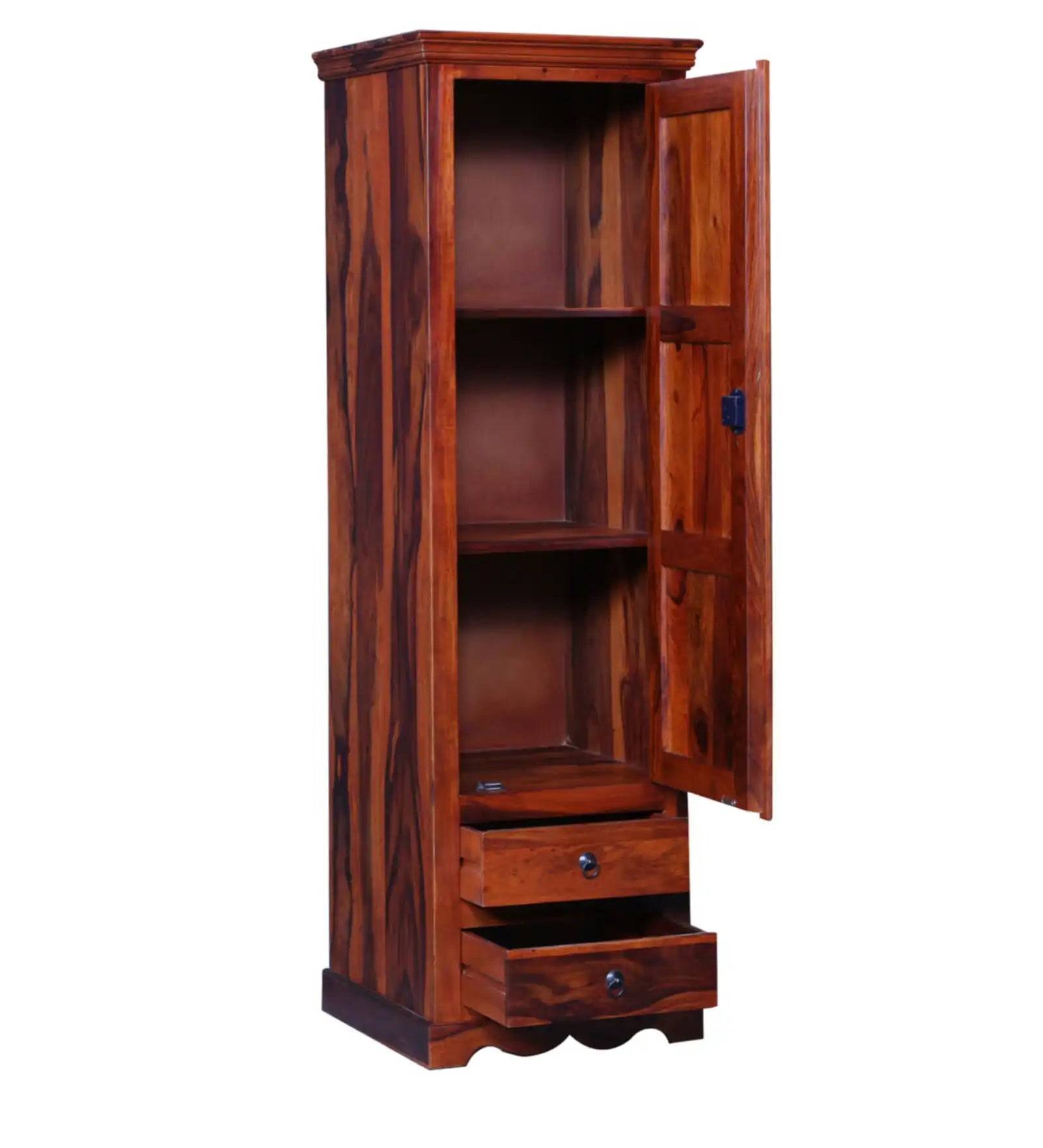 Classic sheesham wardrobe Saffron wooden almirah design India
