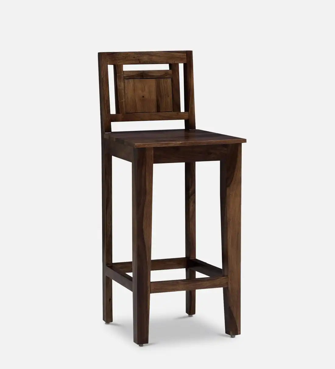 Compact bar chair in solid wood for small space kitchen seatin