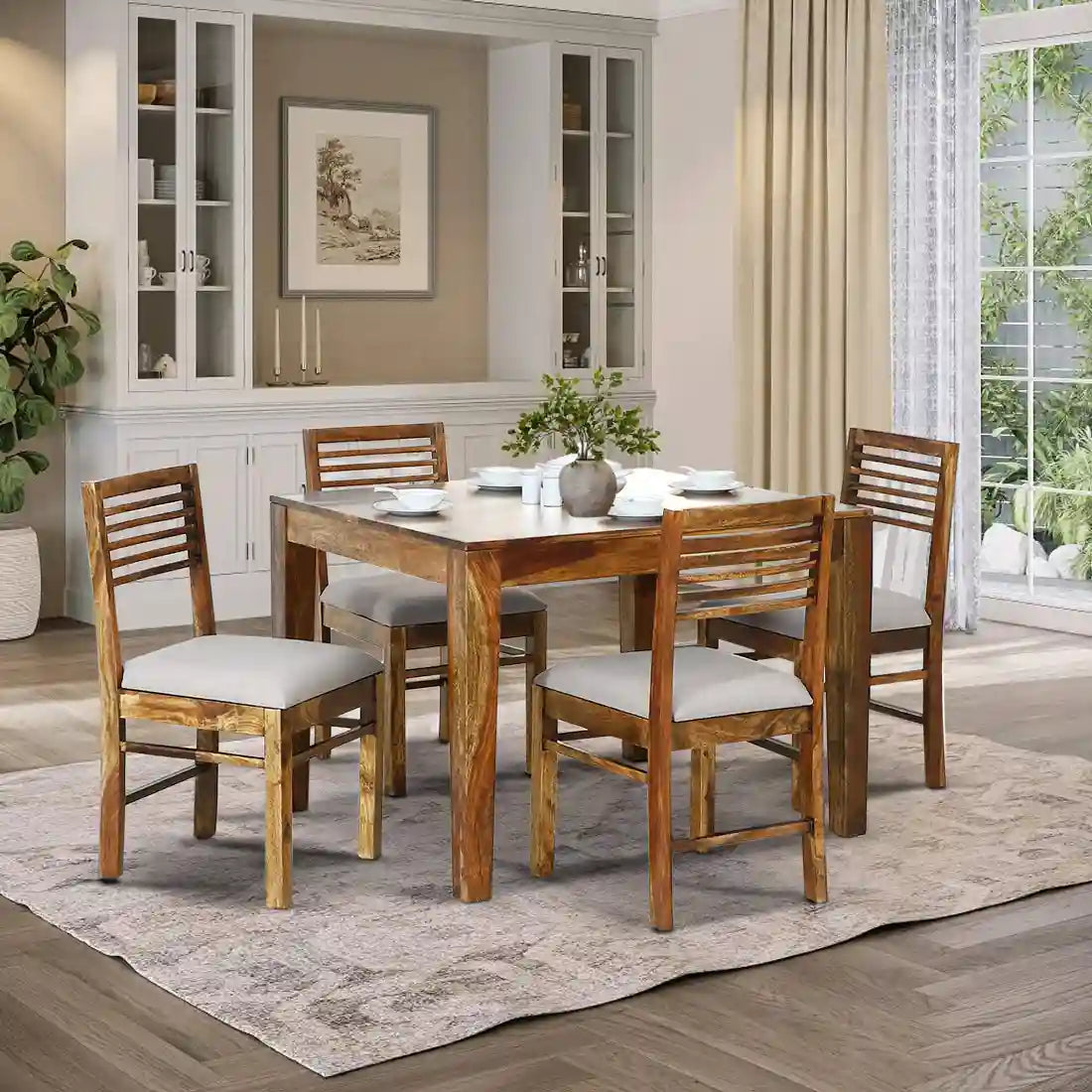 Compact Belfort dining set four seater ideal for small dining areas