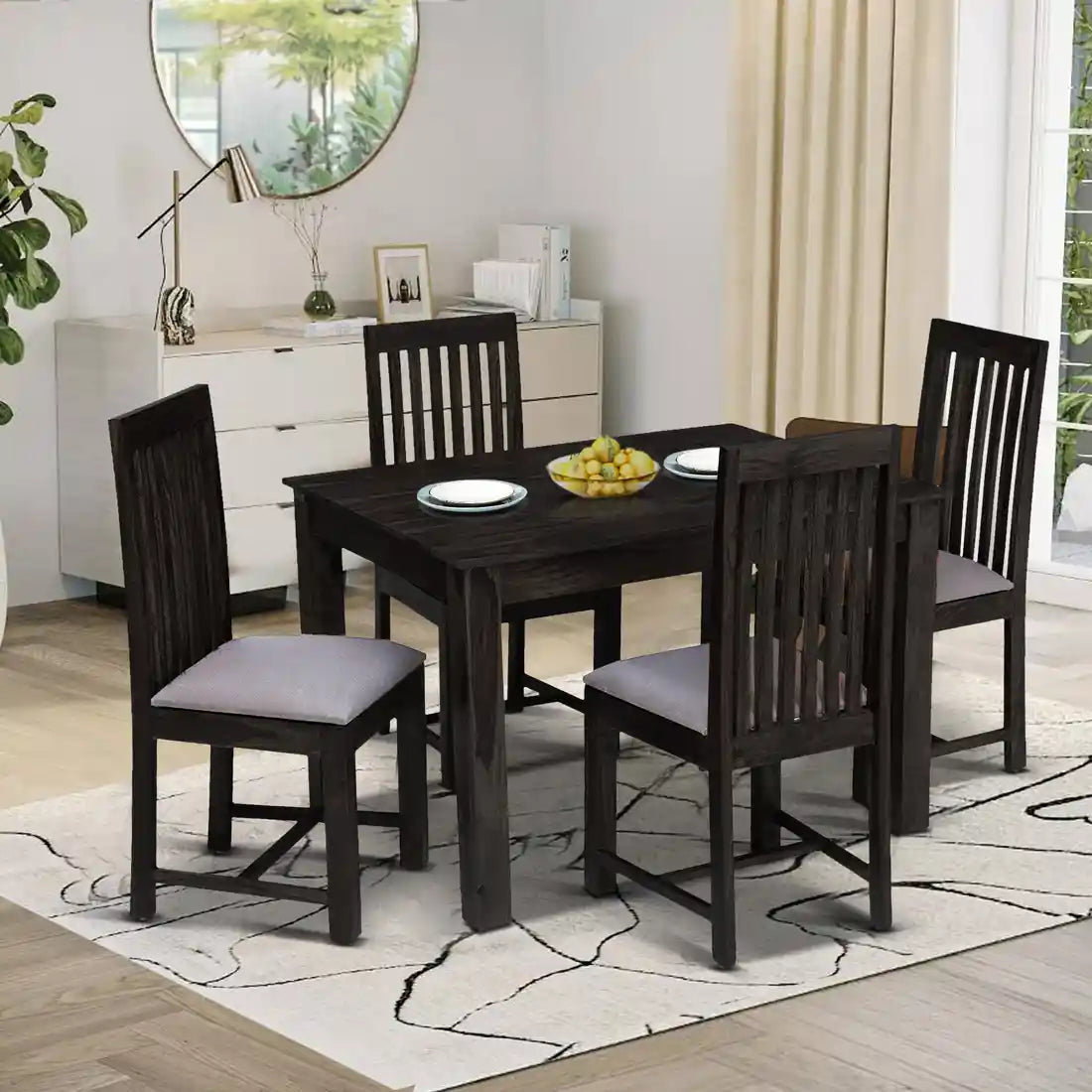 Compact Peter dining set four seater perfect for small space homes