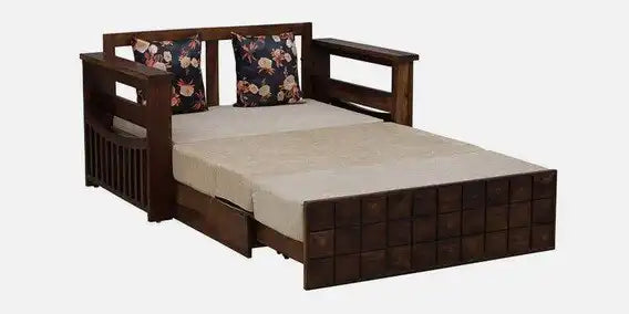 Convertible Capri wooden sofa bed solid sheesham 2 seater living room