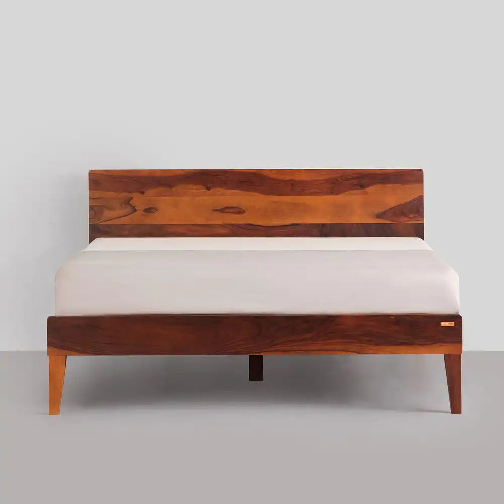 Darshan wooden bed sheesham box storage modern design