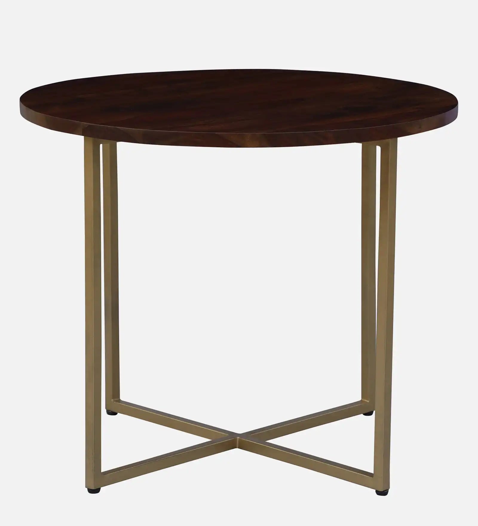 Delaware solid wood four seater dining table set teak finish modern dining furniture
