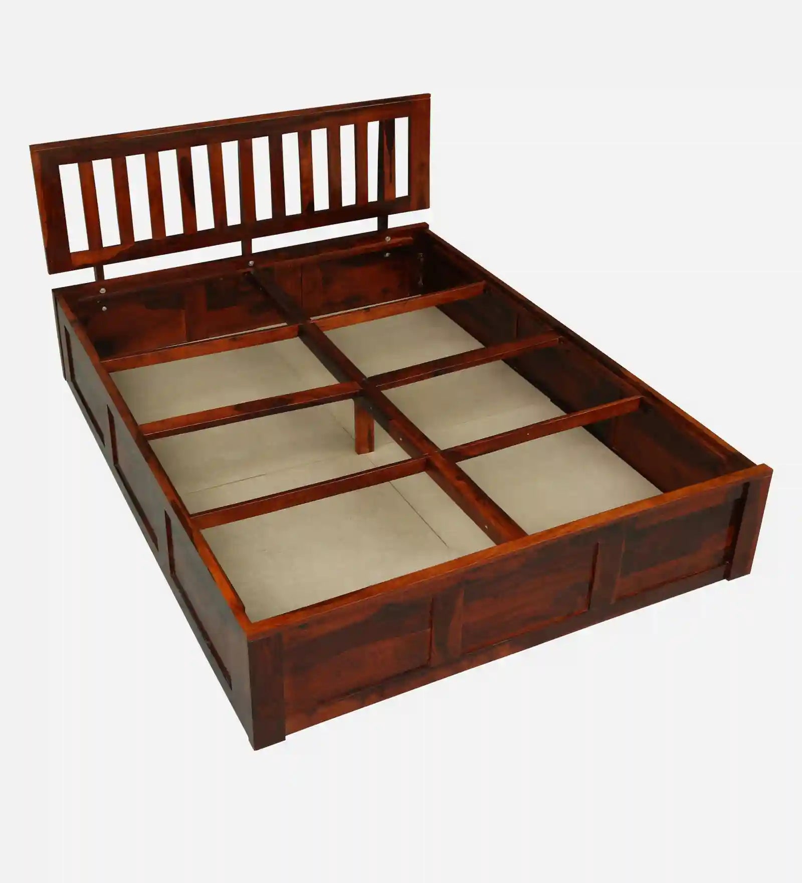 Druma heavy solid wood king bed storage box Indian home