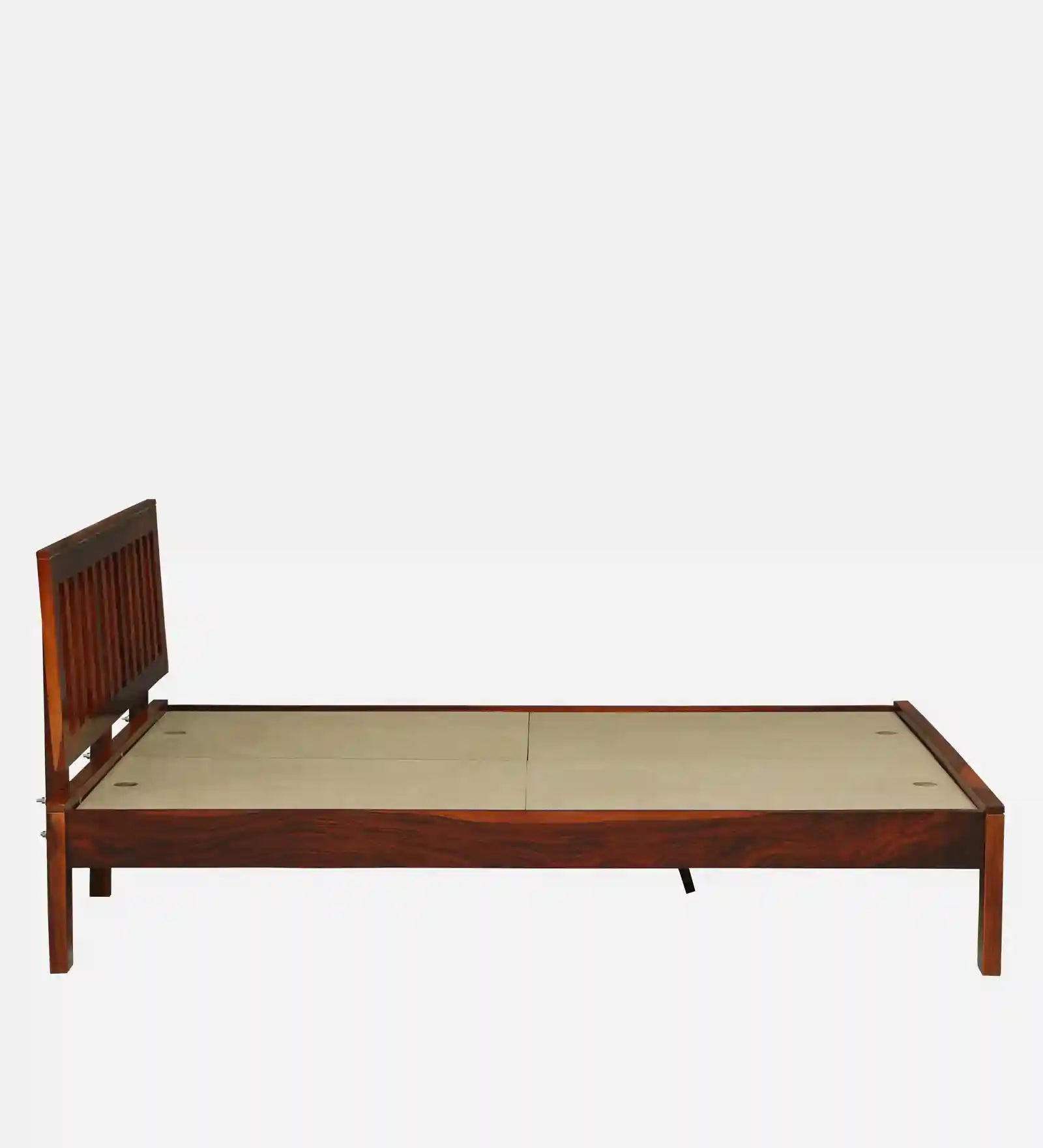 druma king size bed without storage honey finish premium solid wood bed design