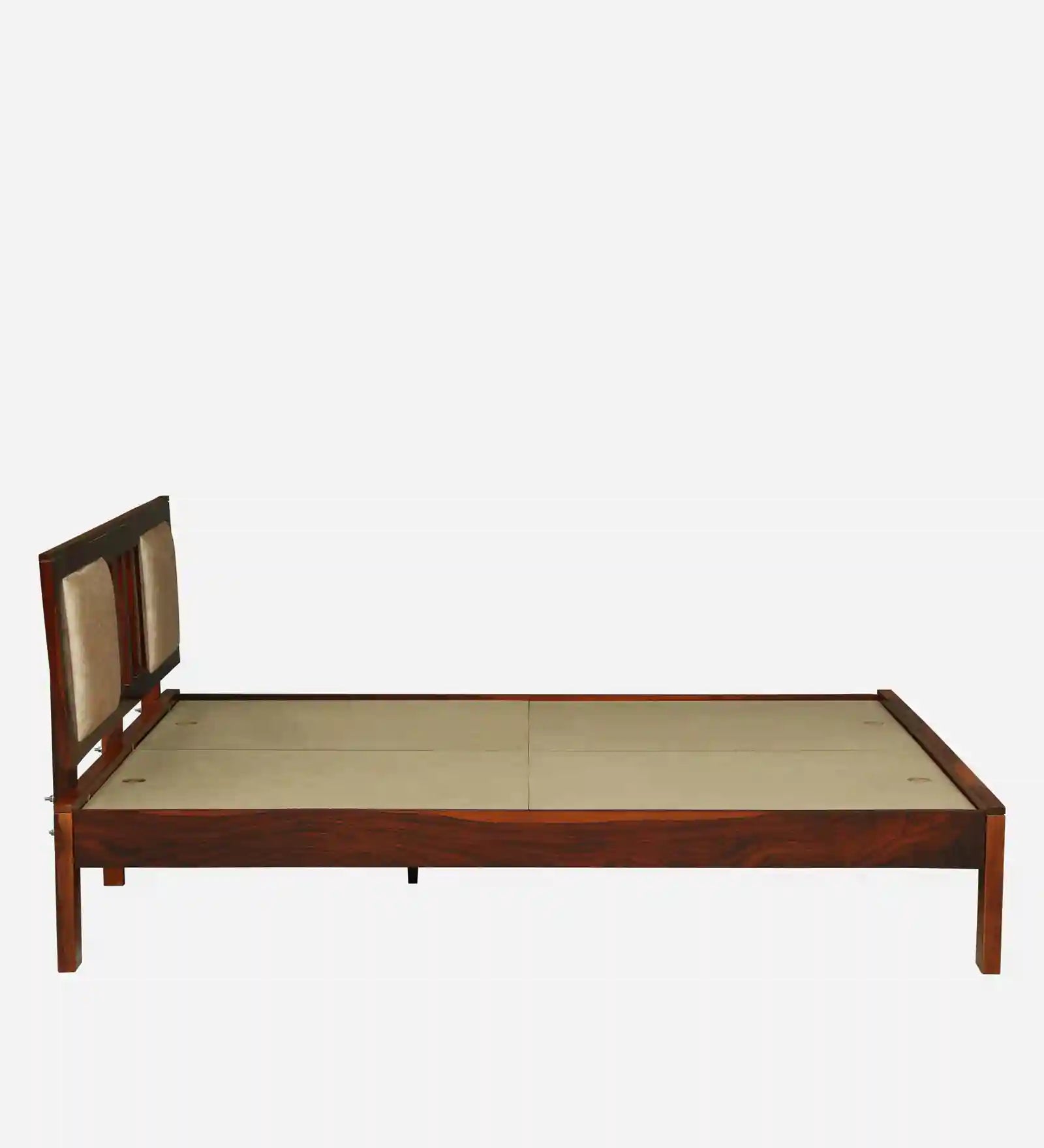 druma king size bed without storage honey finish premium solid wood bed design