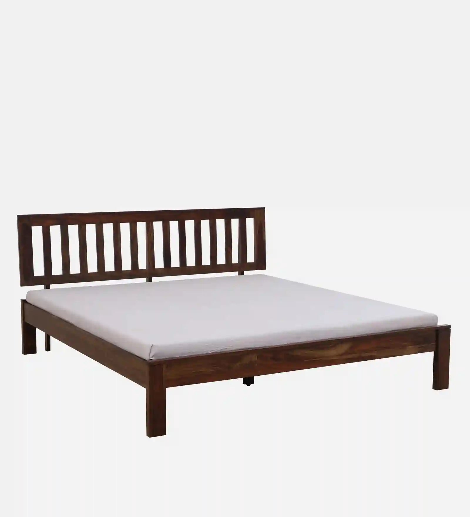 druma sheesham wood king size bed without storage strong durable wooden frame