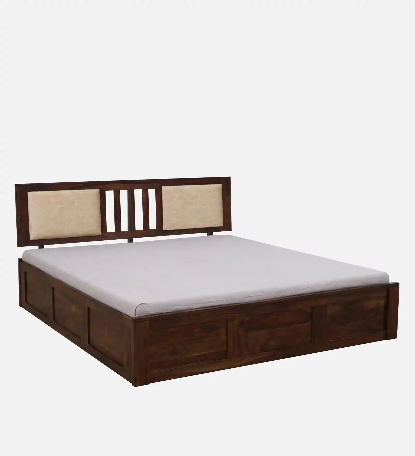 Druma solid wood king bed with box storage Indian style