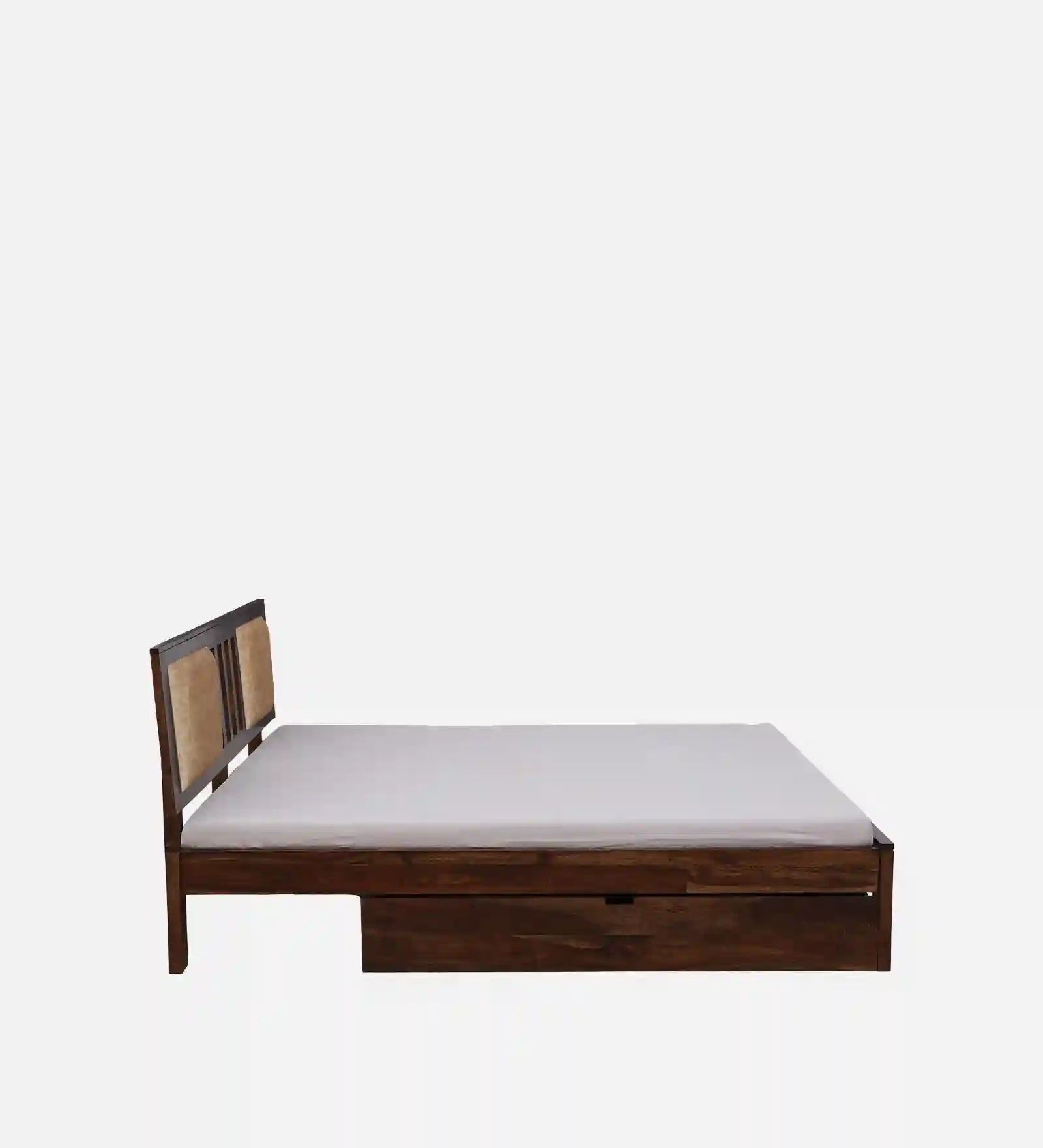 solid wood king size storage drawer bed sheesham furniture india