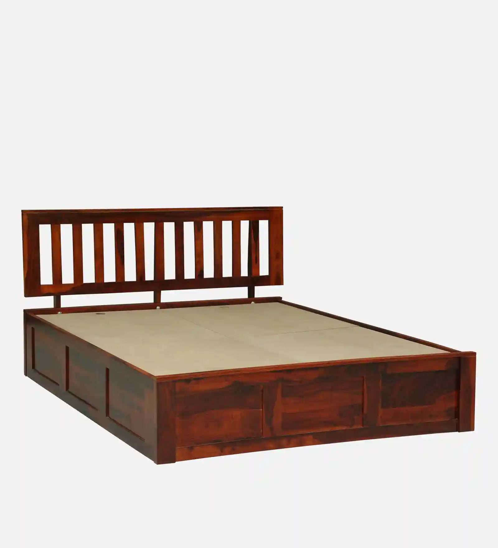 wooden queen size bed box storage design sheesham wood india
